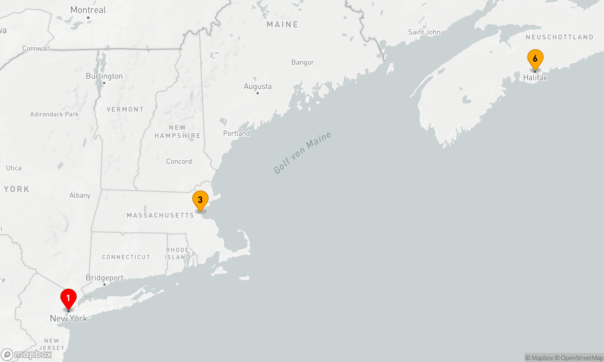 Route 7 Nächte - Neuengland - Kanada (Feier zum Unabhängigkeitstag) (M717)