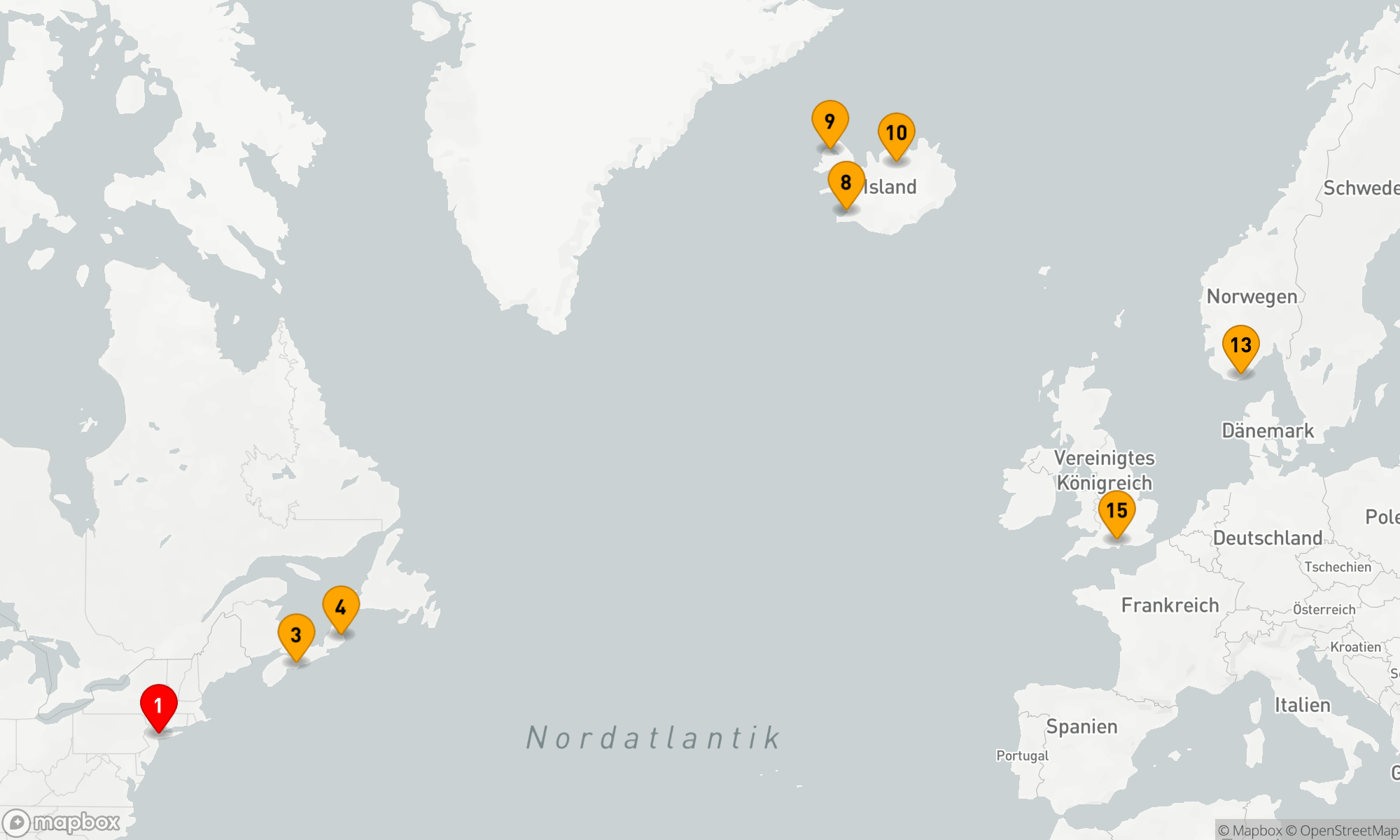 Route 14 Nächte - Kanada - Island - Norwegen (M723)