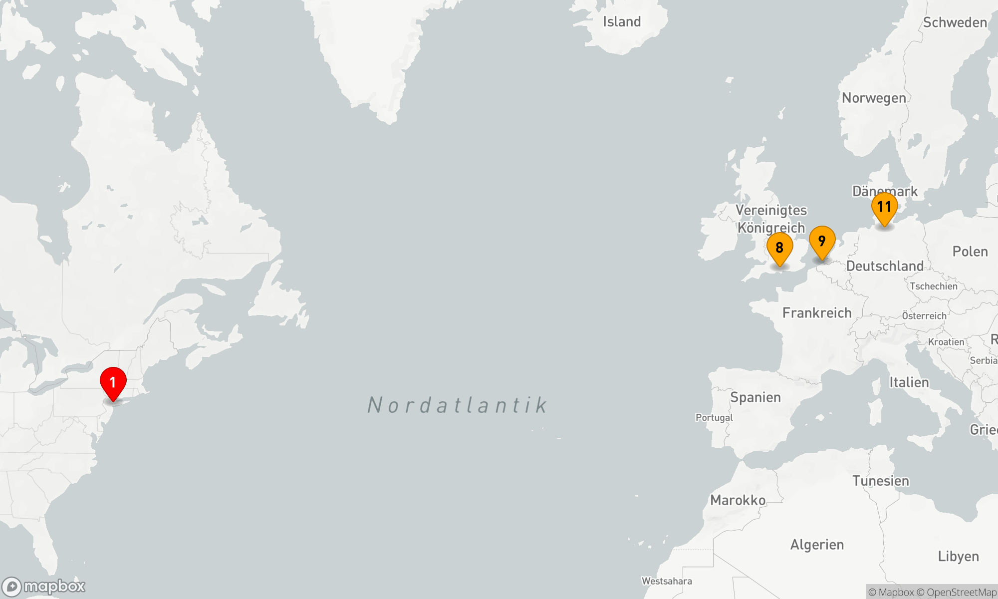 Route 10 Nächte - Transatlantik - Belgien nach Hamburg (M728)