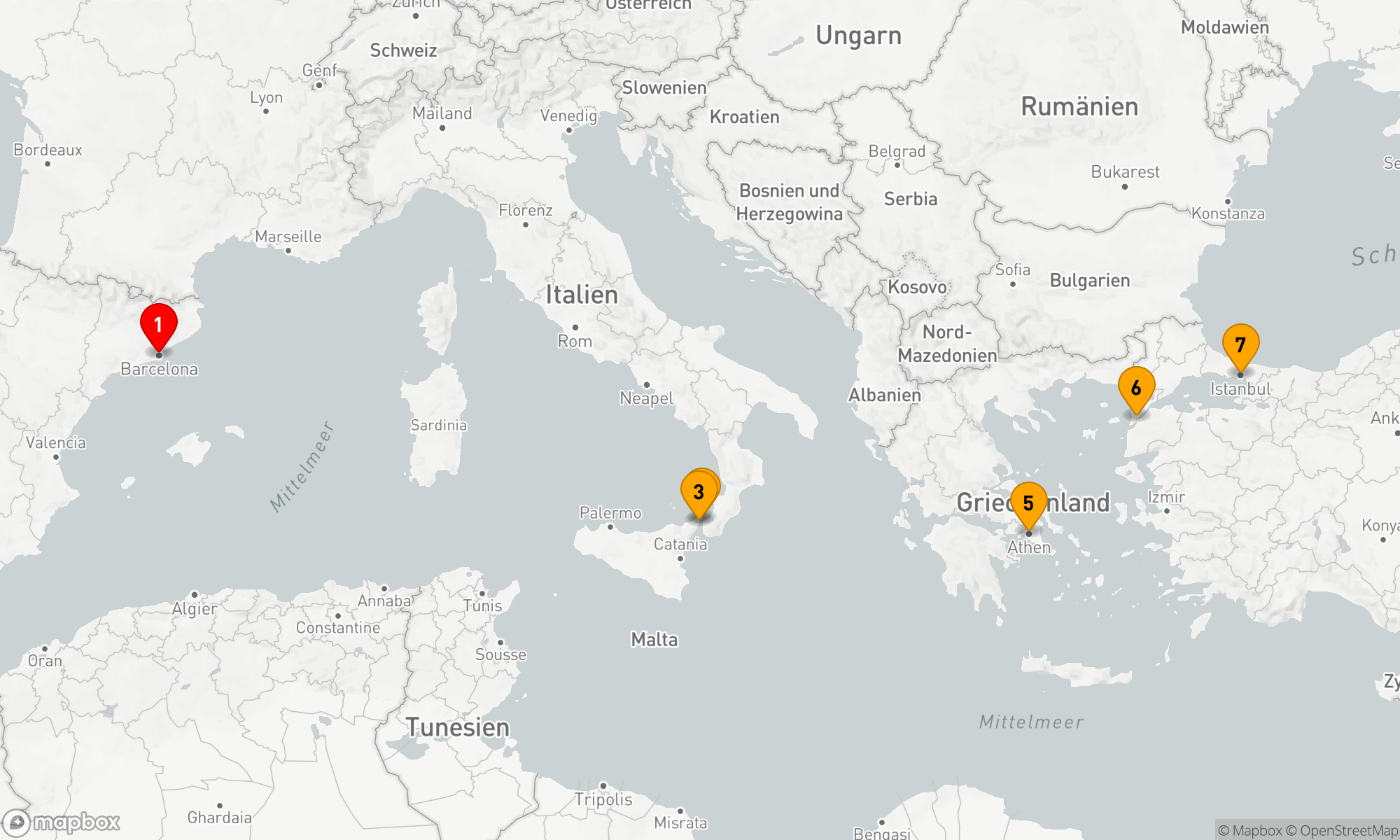 Route 7 Nächte - Italien - Griechenland - Türkei (Q711A)