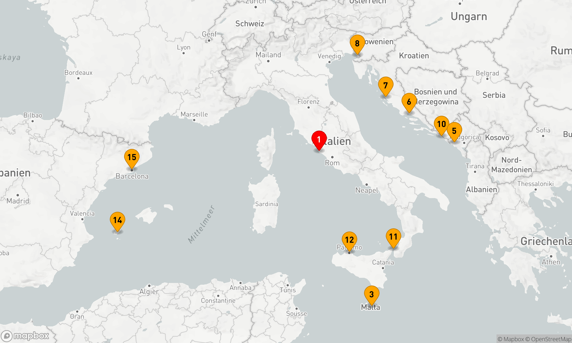 Route 14 Nächte - Westliches Mittelmeer - Adria (Q712)
