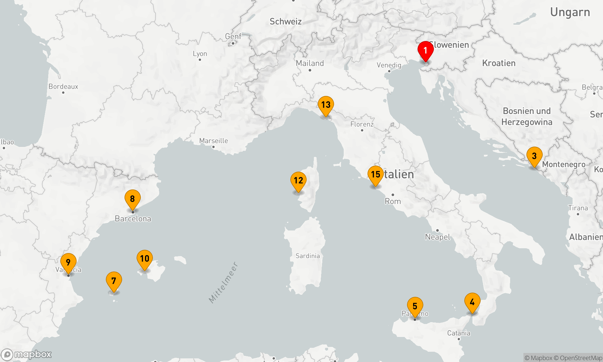 Route 14 Nächte - Westliches Mittelmeer - Kroatien (Q712D)