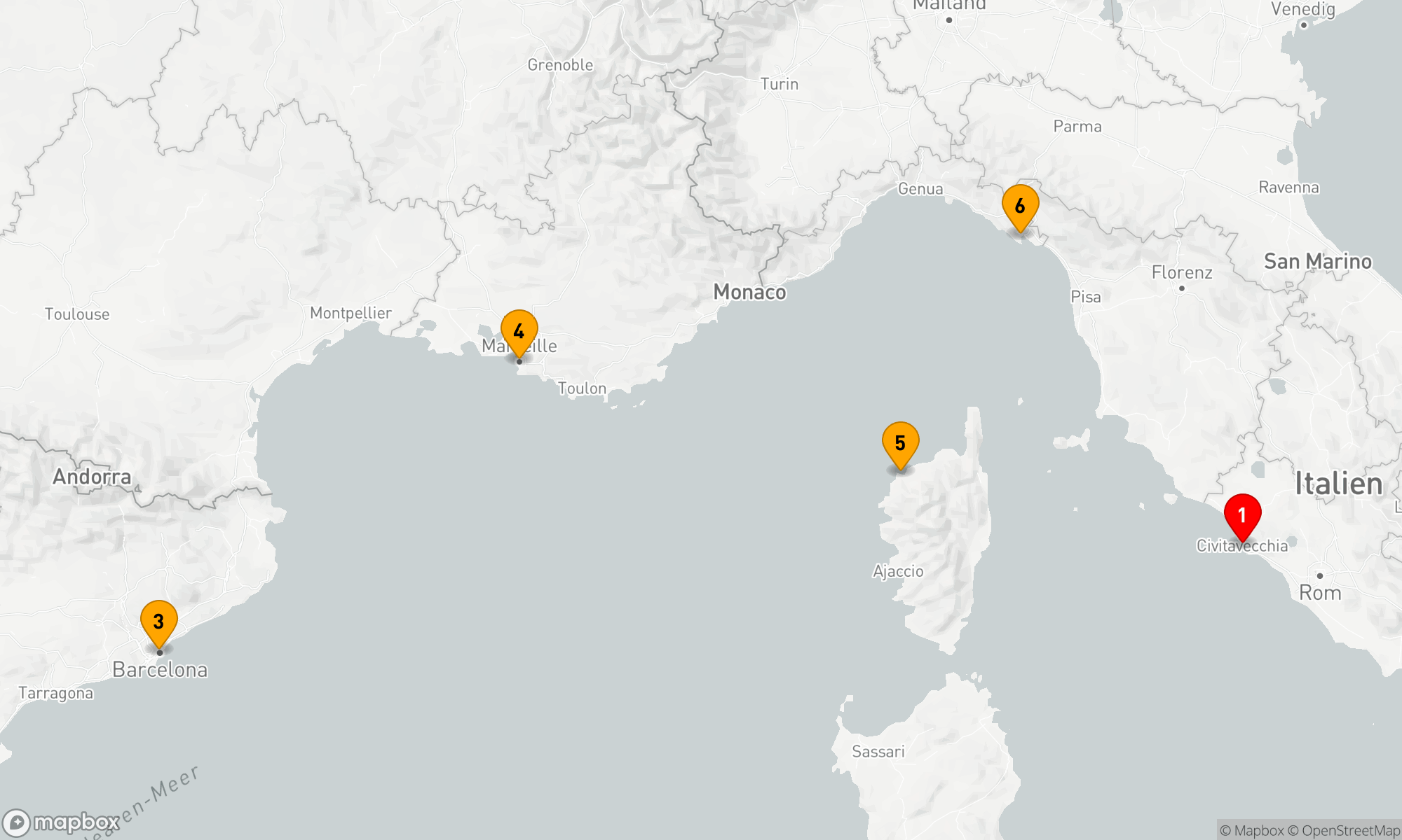 Route 7 Nächte - Italien - Frankreich - Spanien (Q714C)
