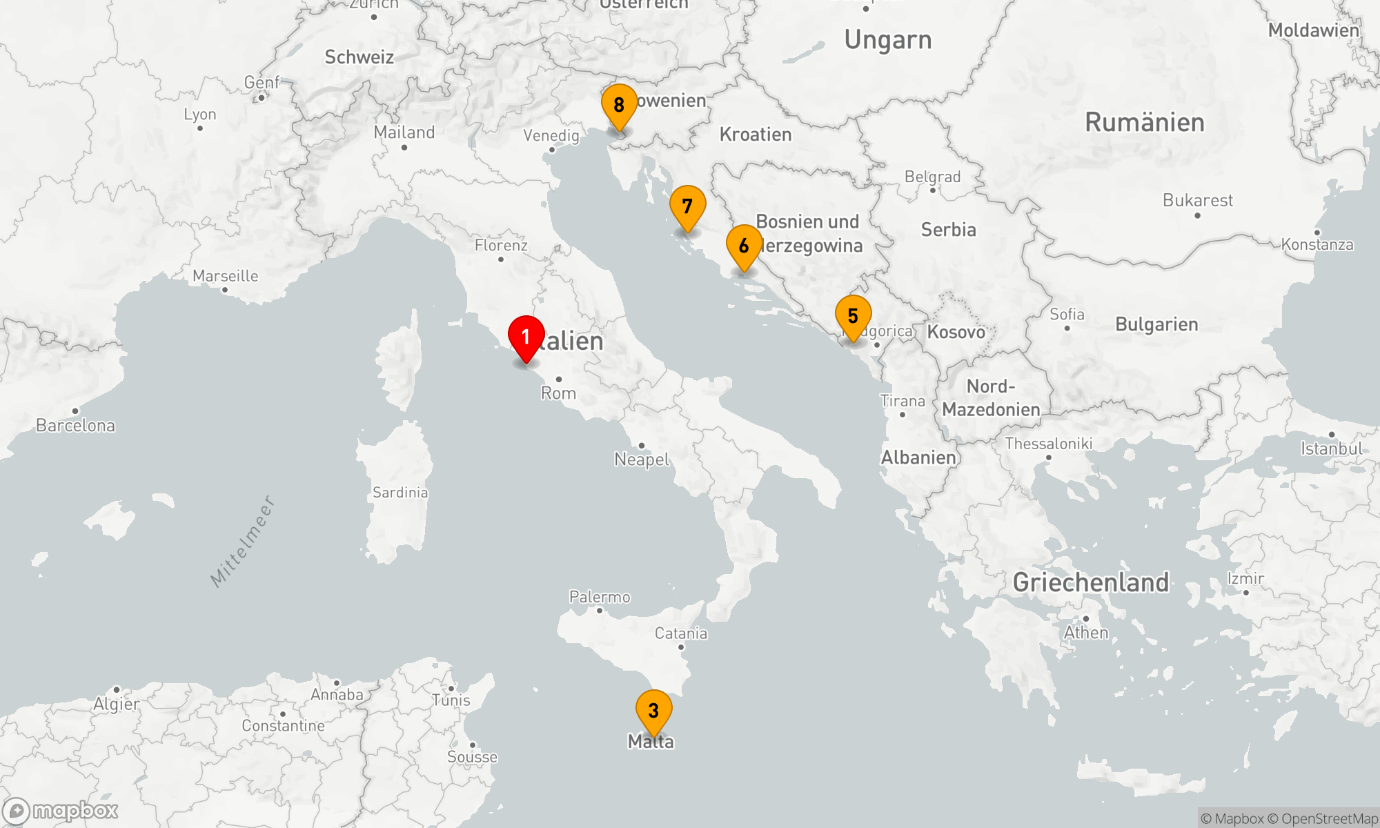 Route 7 Nächte - Malta - Montenegro - Kroatien (Q715A)