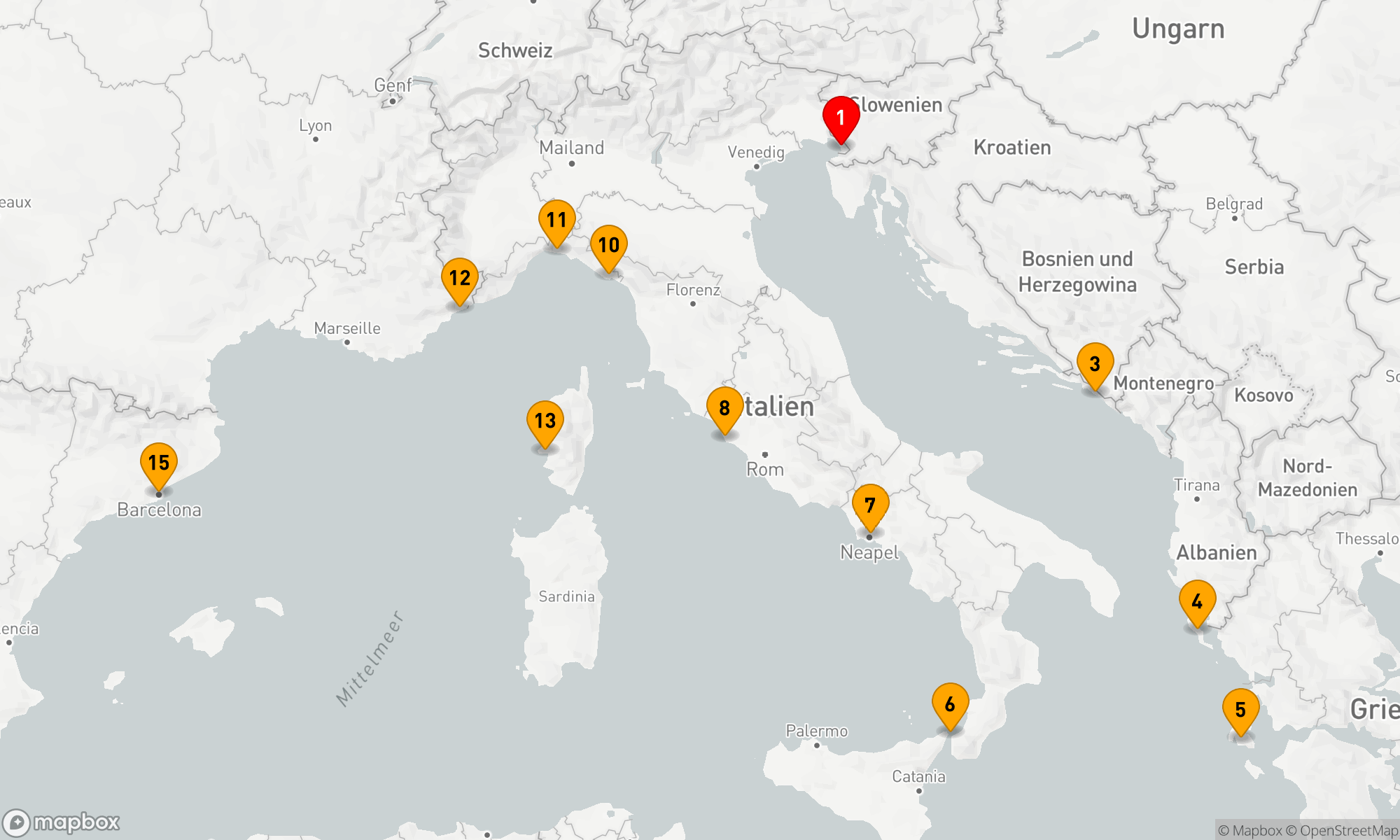 Route 14 Nächte - Westliches Mittelmeer - Griechenland - Kroatien (Q720)