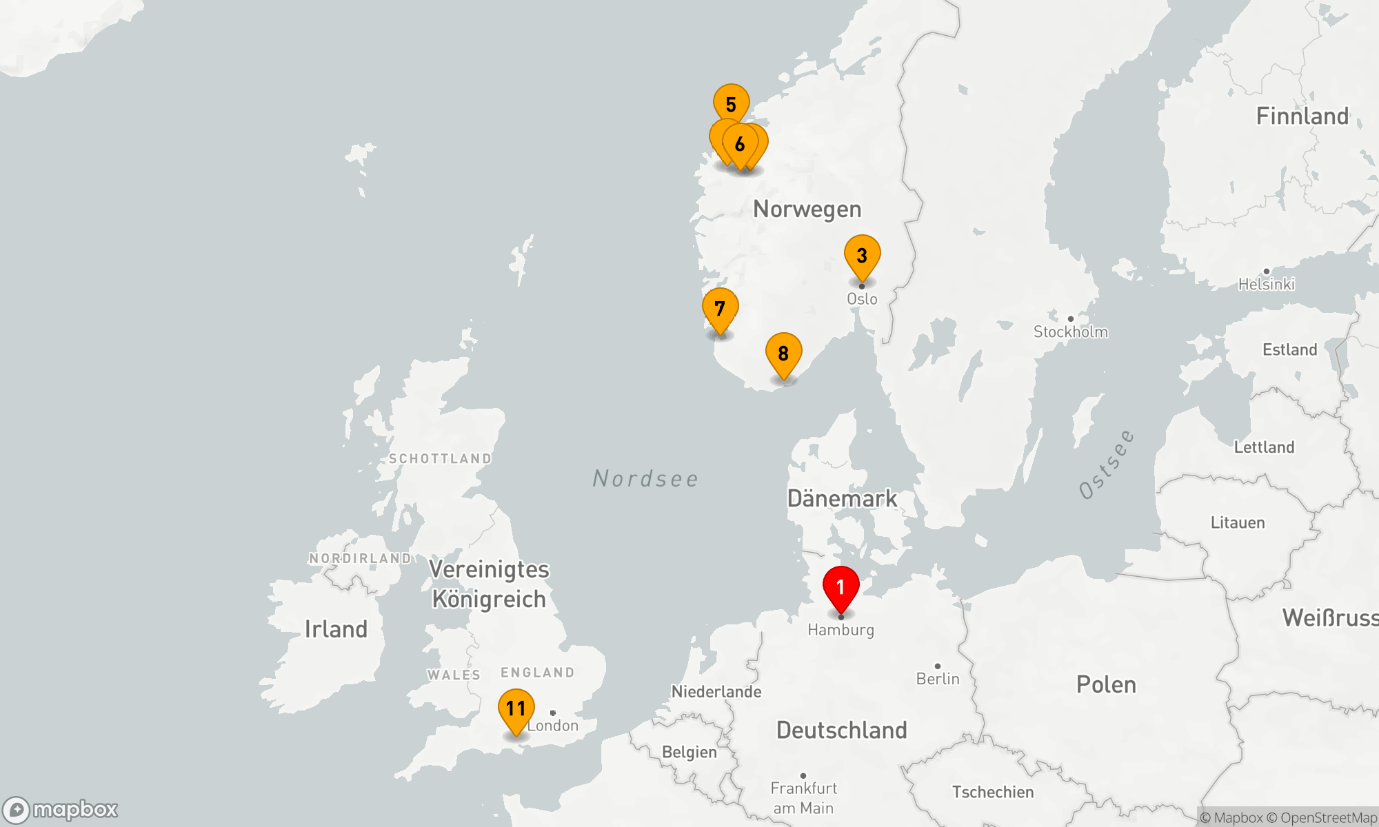 Route 10 Nächte - Norwegische Fjorde ab Hamburg (V710N)