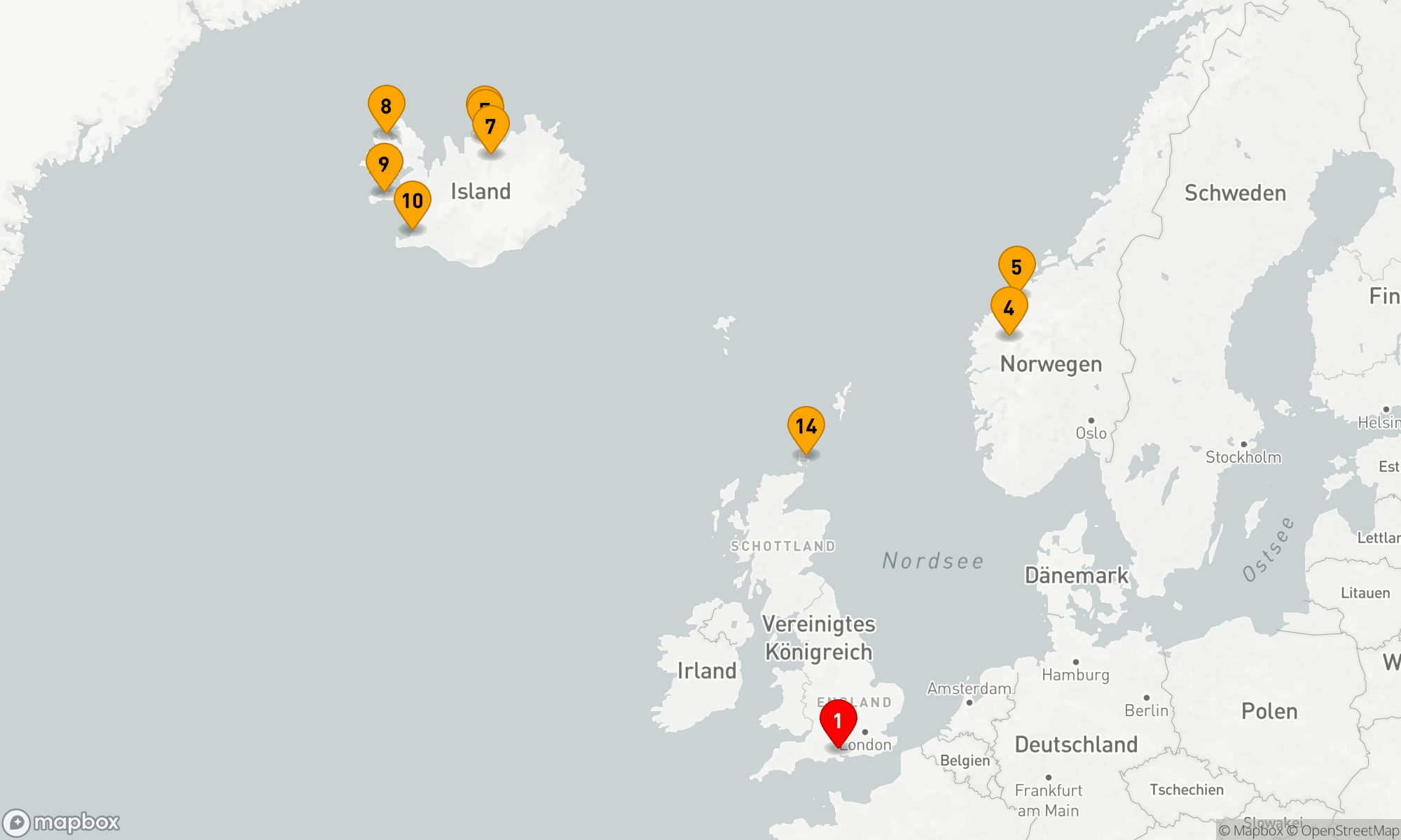 Route 16 Nächte - Island - Norwegen (V718N)