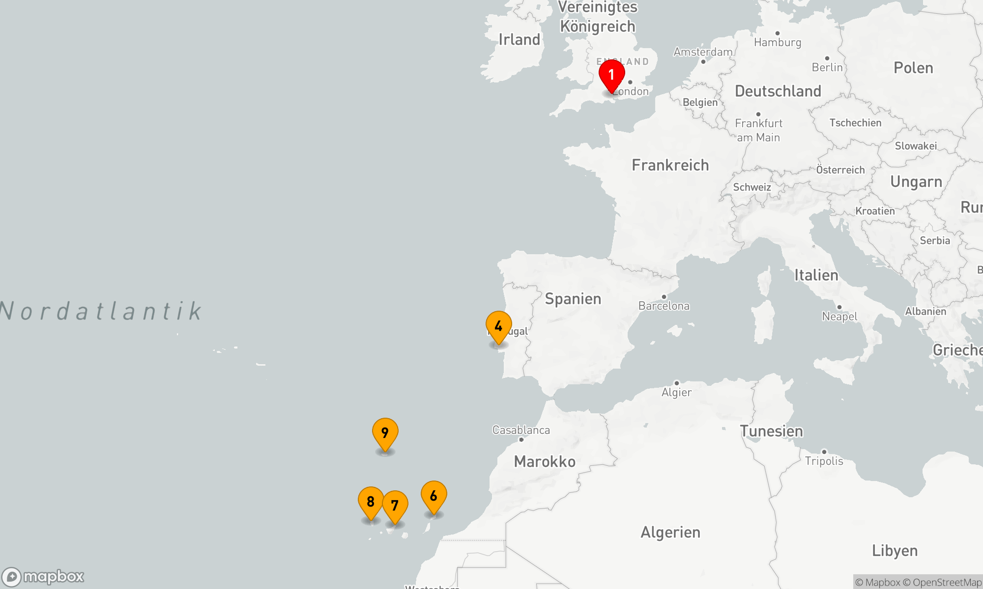 Route 13 Nächte - Weihnachtsreise Kanarische Inseln - Portugal (V727)