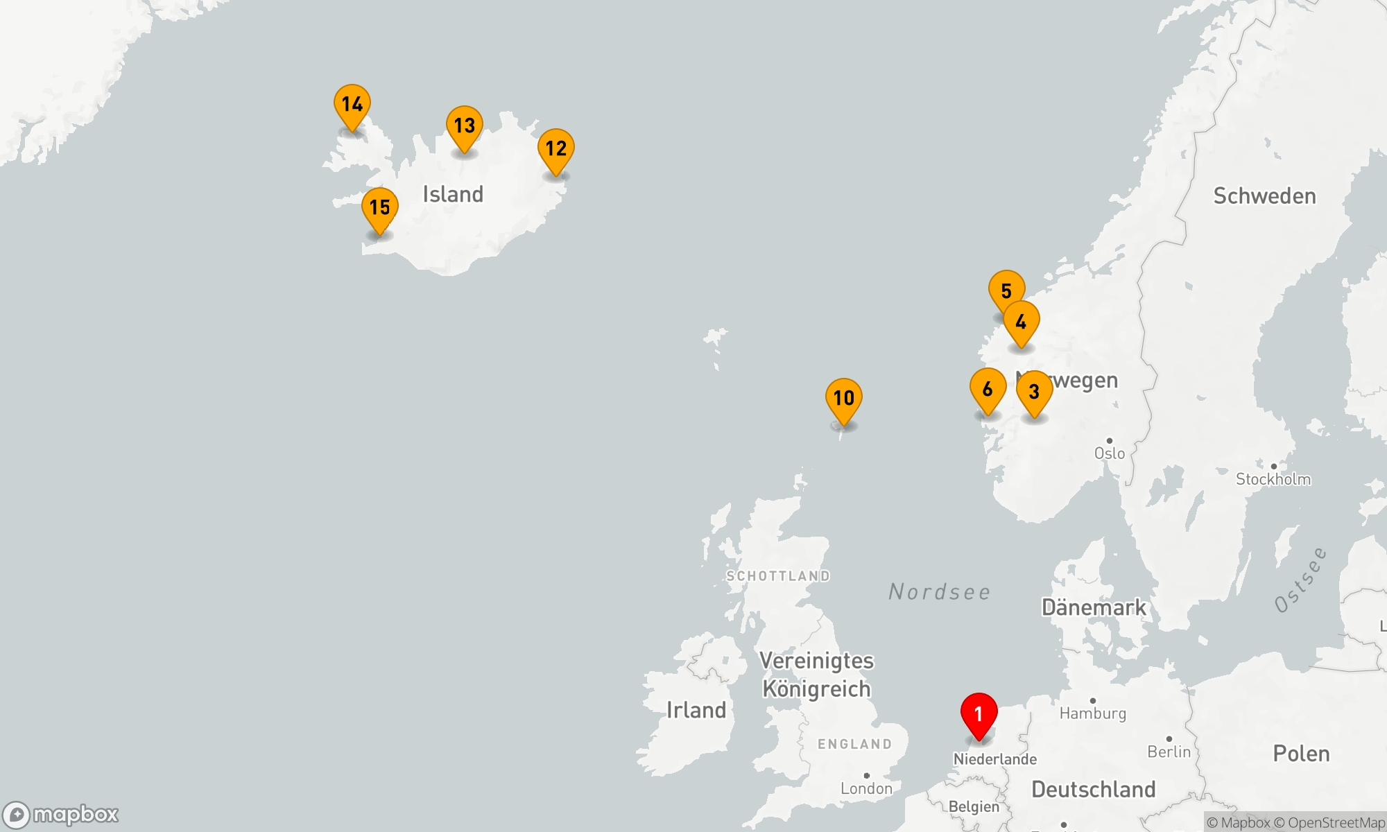 Route 14 Nächte - FJORDE VON NORWEGEN & ISLAND MIT HISTORY CHANNEL