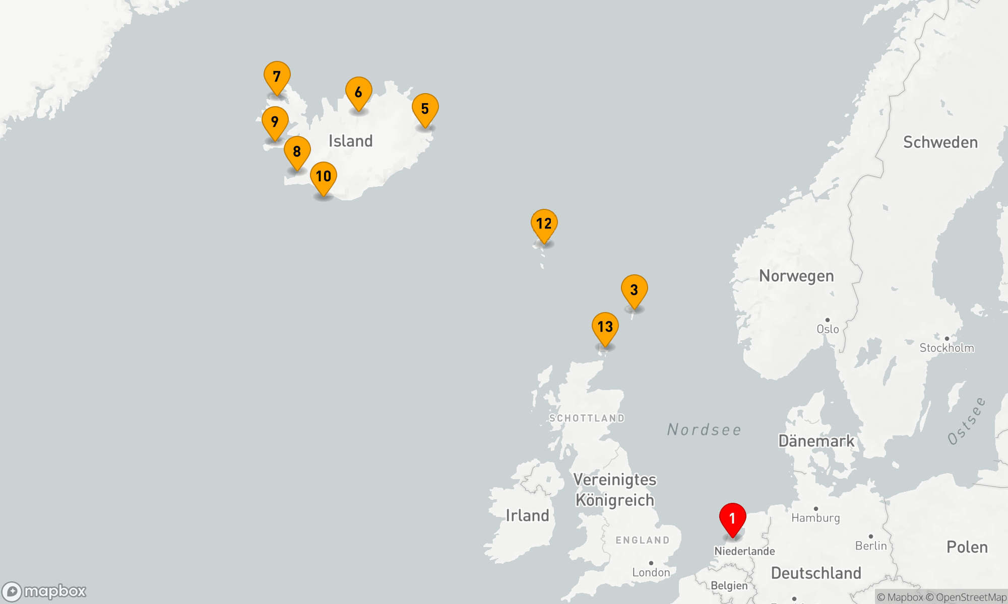Route 14 Nächte - ISLÄNDISCHE FJORDE & SCHOTTLAND MIT HISTORY CHANNEL