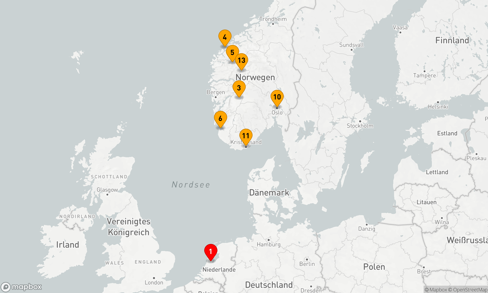 Route 14 Nächte - NORWEGISCHE FJORDE & SOGNEFJORD MIT HISTORY CHANNEL