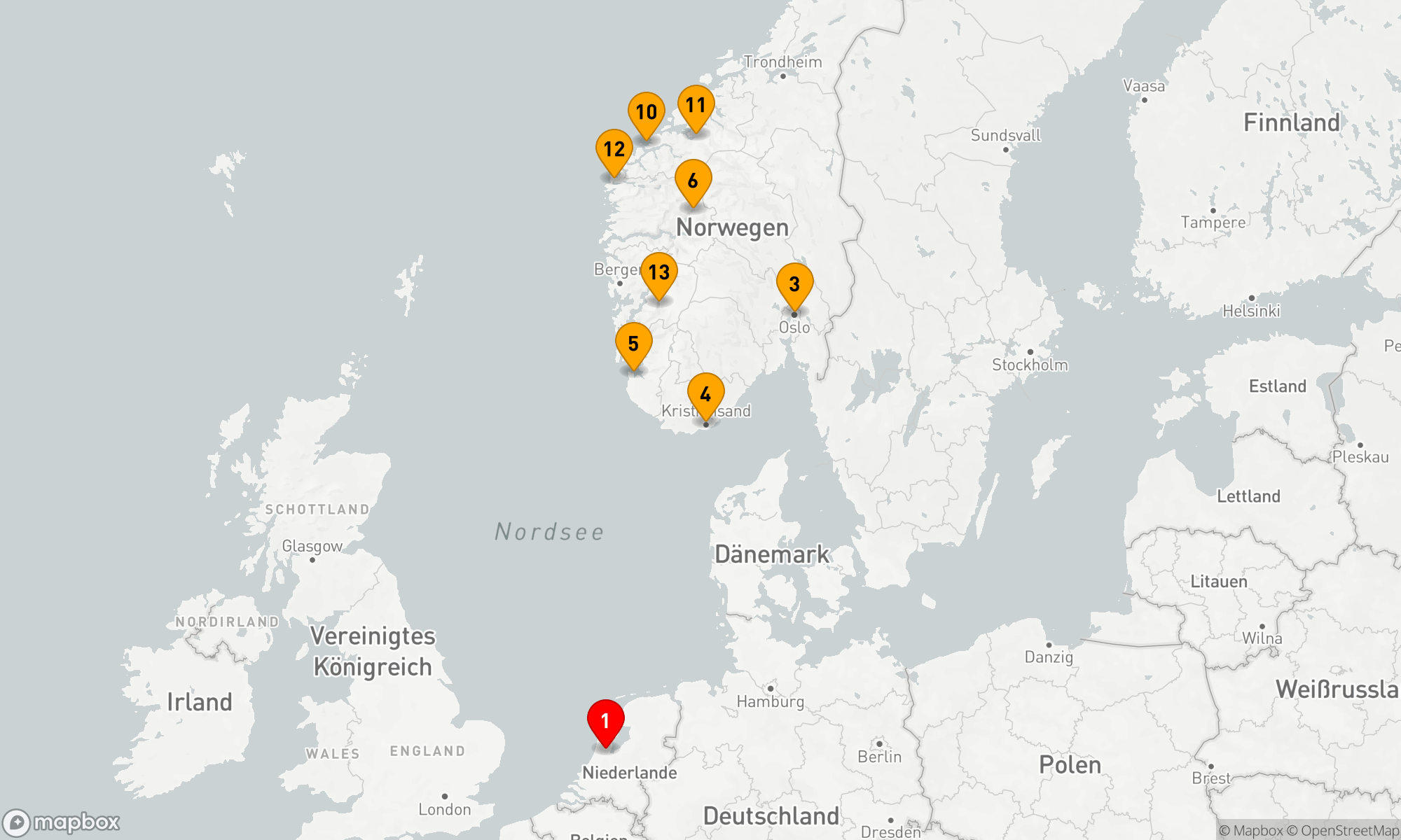 Route 14 Nächte - NORWEGISCHE FJORDE & ROMSDALSFJORD MIT HISTORY CHANNEL