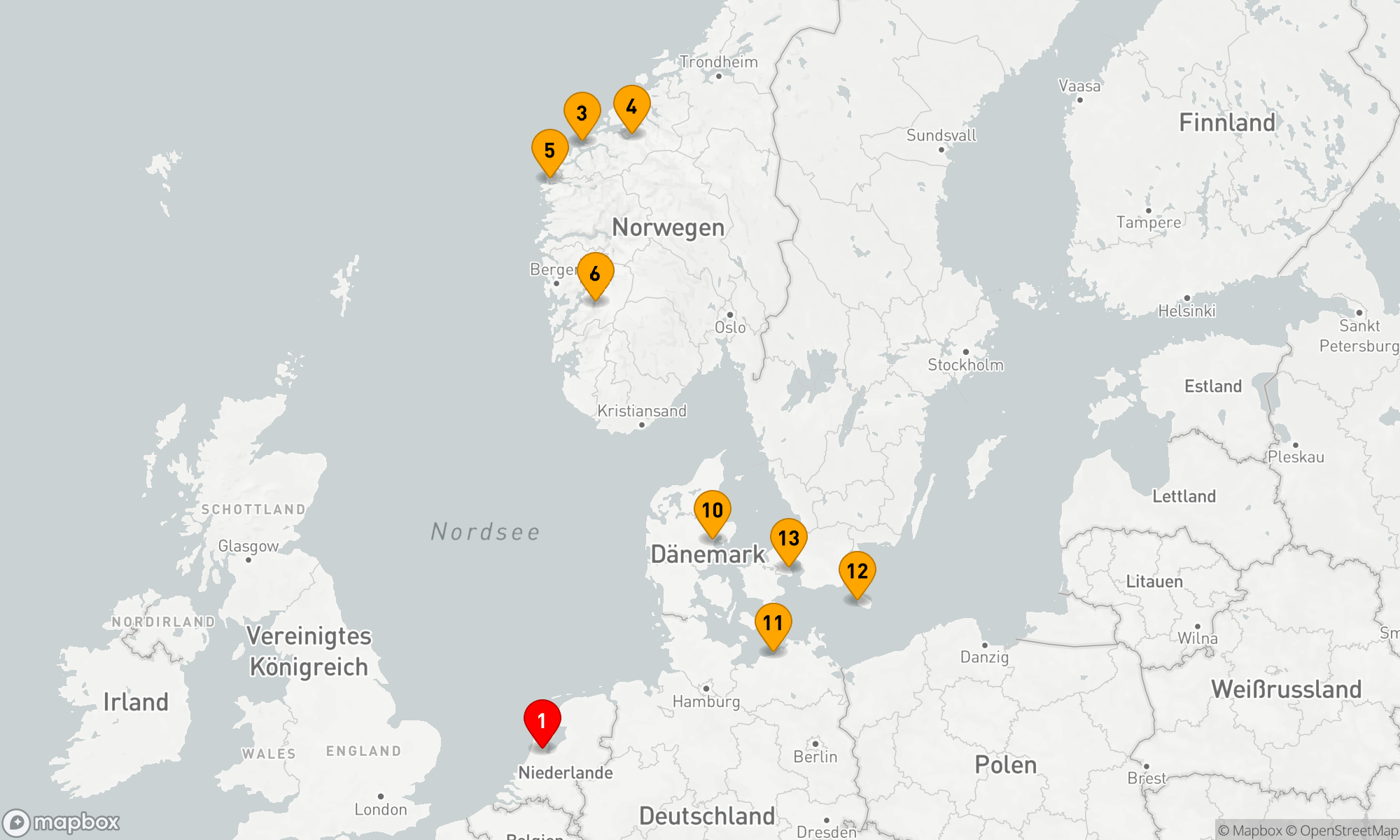 Route 14 Nächte - NORWEGEN FJORDE & HAUPTSTÄDTE DER BALTISCHEN LÄNDER MIT HISTORY CHANNEL