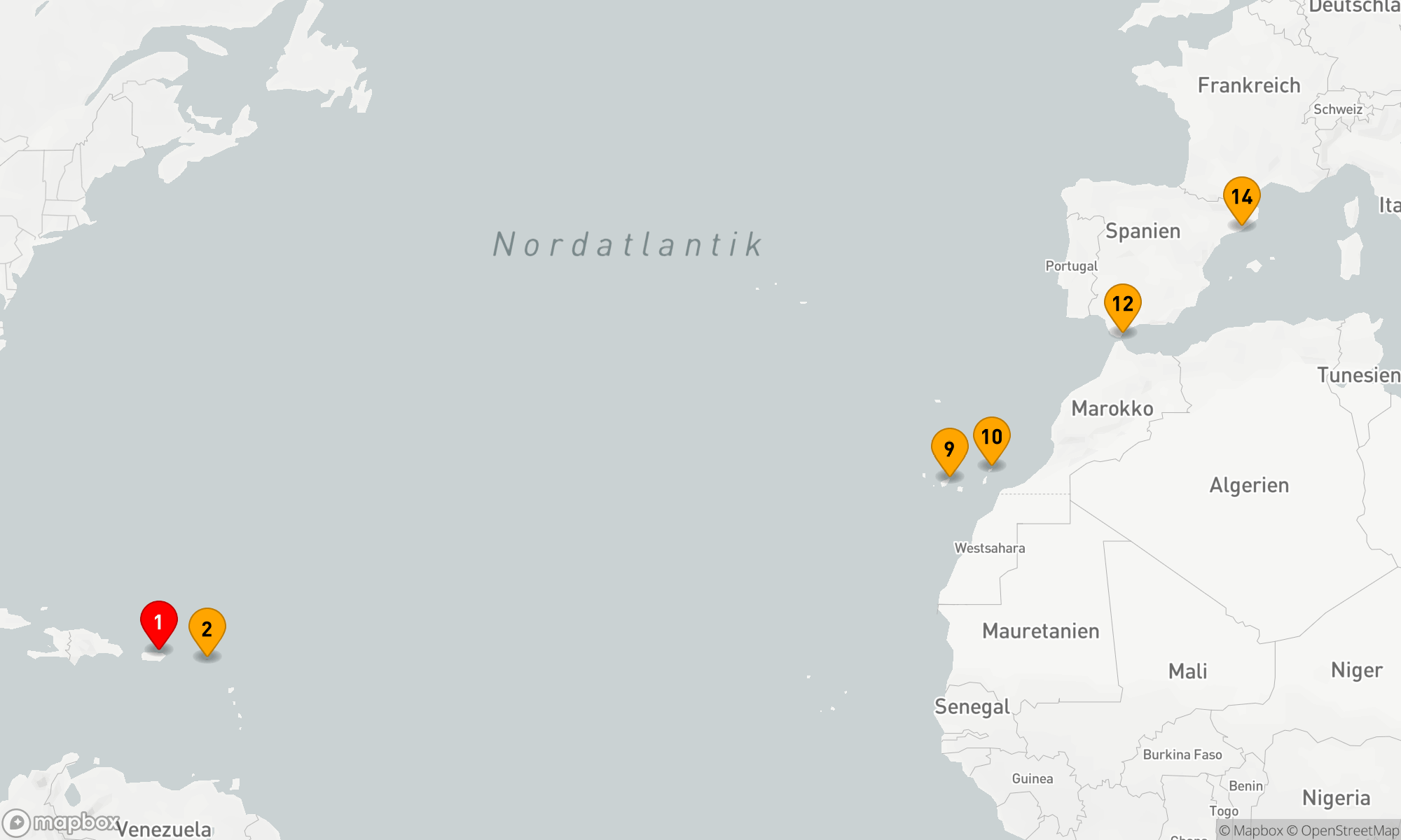 Route 13 Nächte - Entdeckungsreise vom Karibikzauber zum Mittelmeerflair