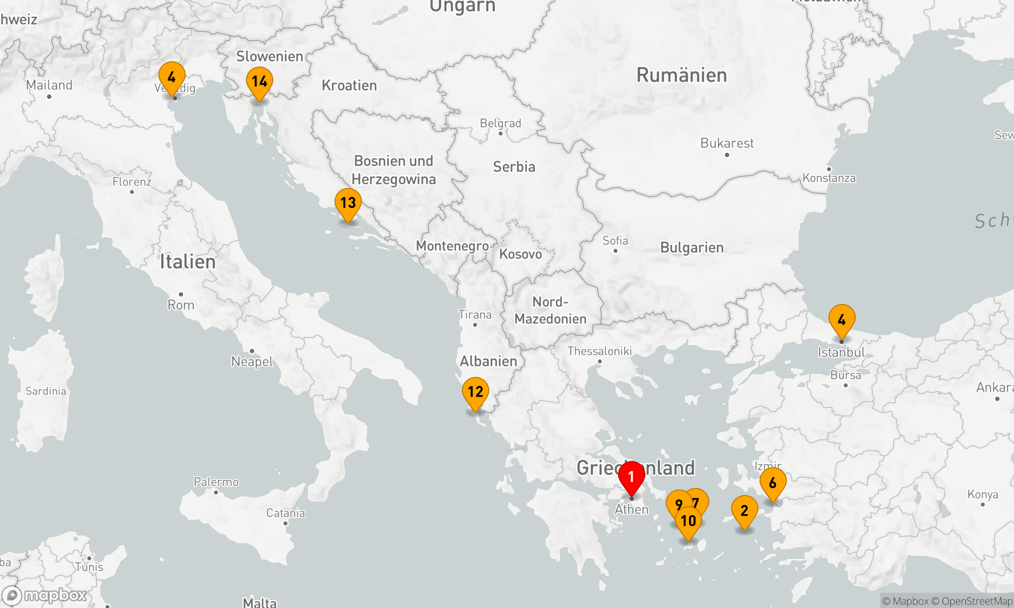 Route 14 Nächte - Mytische Mediterrane Entdeckungsreise