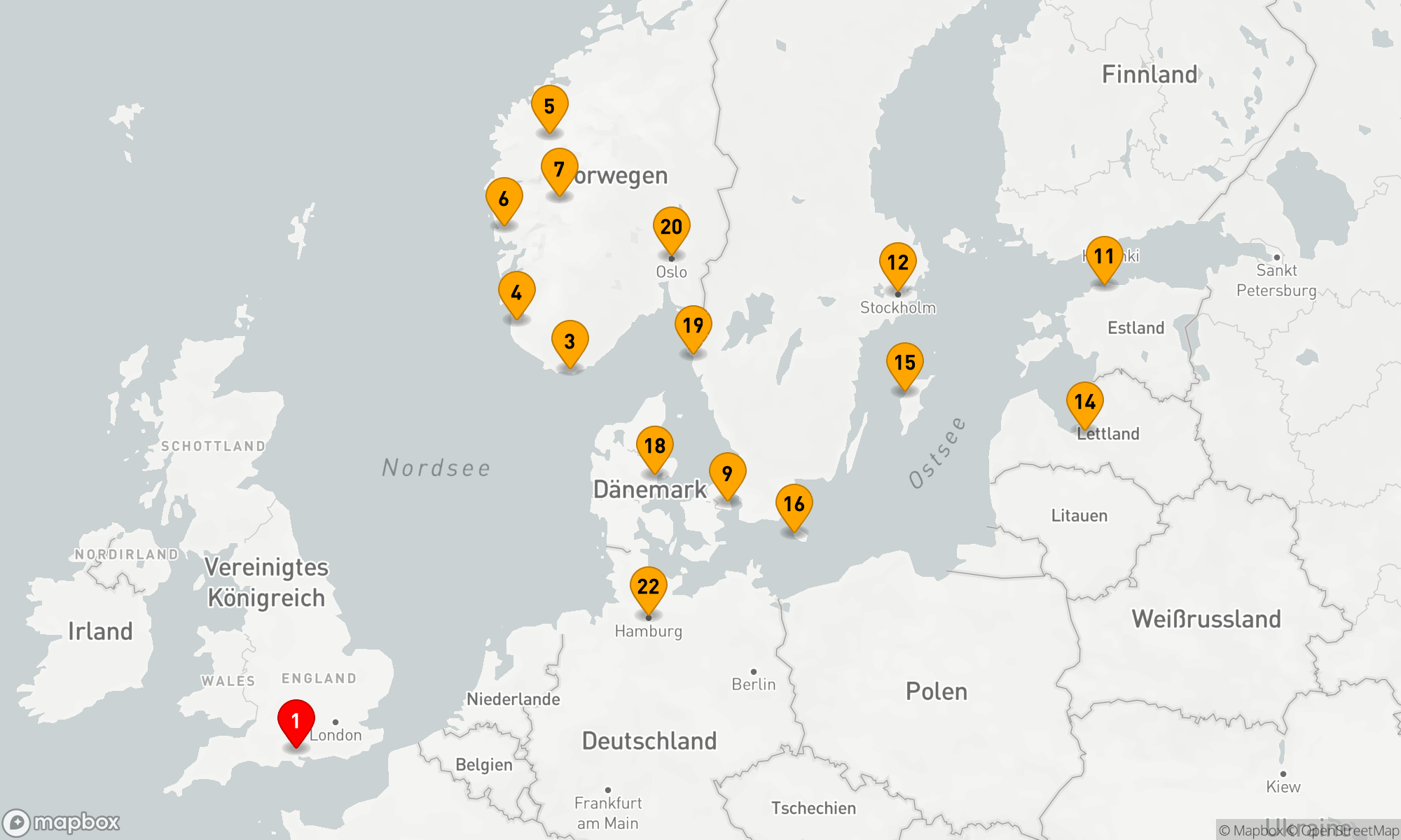 Route 23 Nächte - Nordische Entdeckungsreise ab Southampton