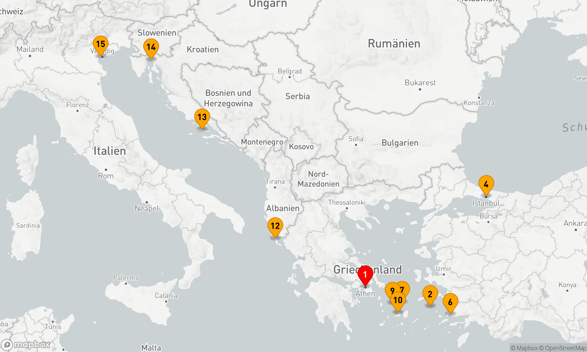 Route 14 Nächte - Von den Ägäischen Inseln zur Adria: Mediterrane Entdeckungsreise