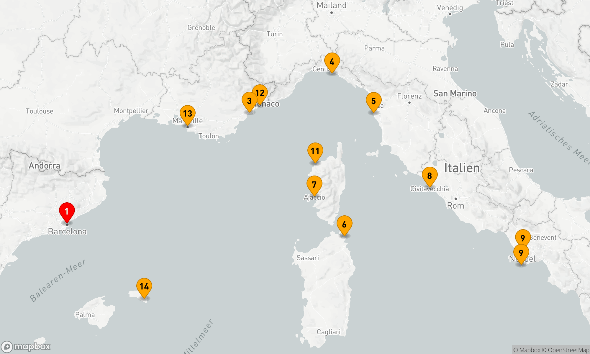 Route 14 Nächte - Mediterrane Entdeckungsreise