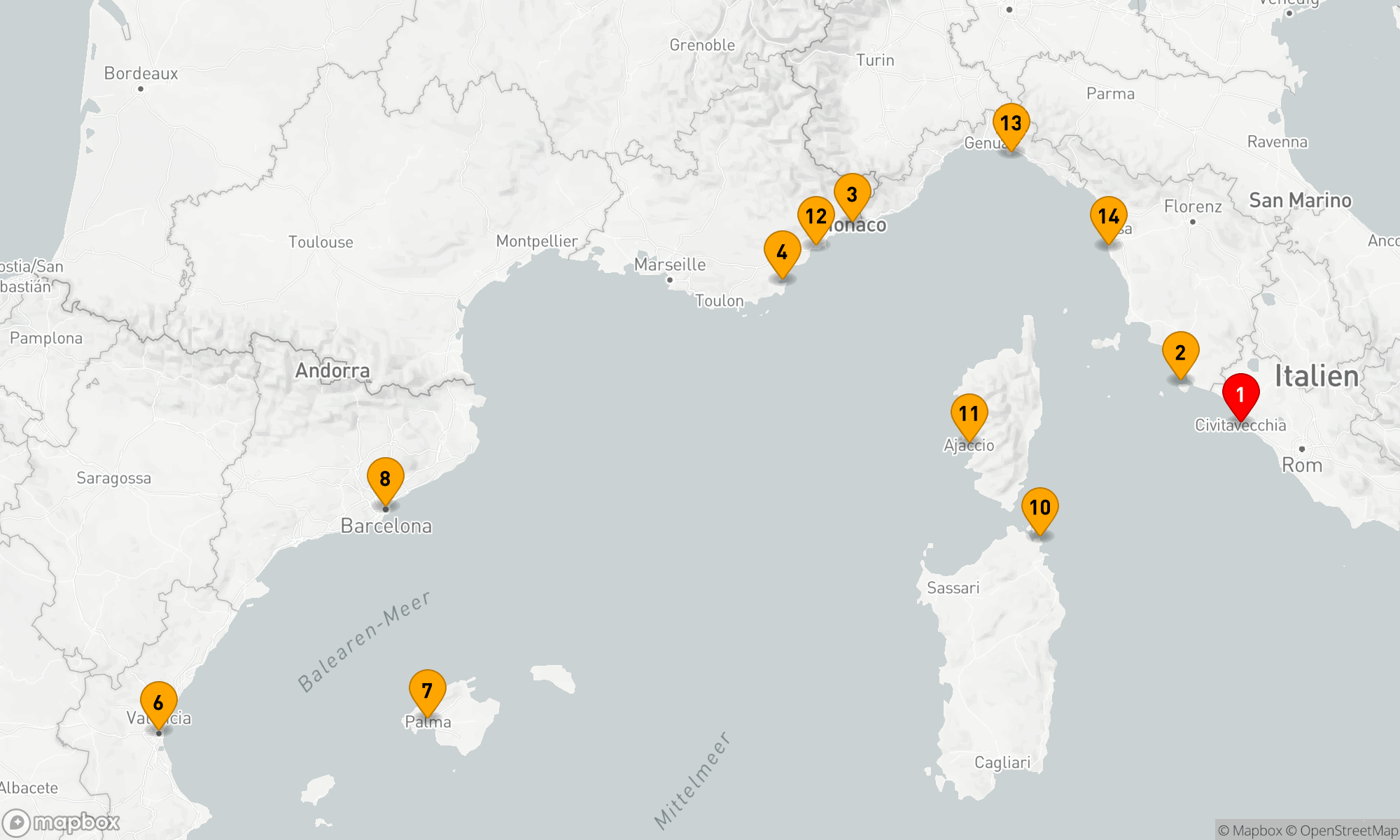 Route 14 Nächte - Mediterrane Küstenflair Entdeckung