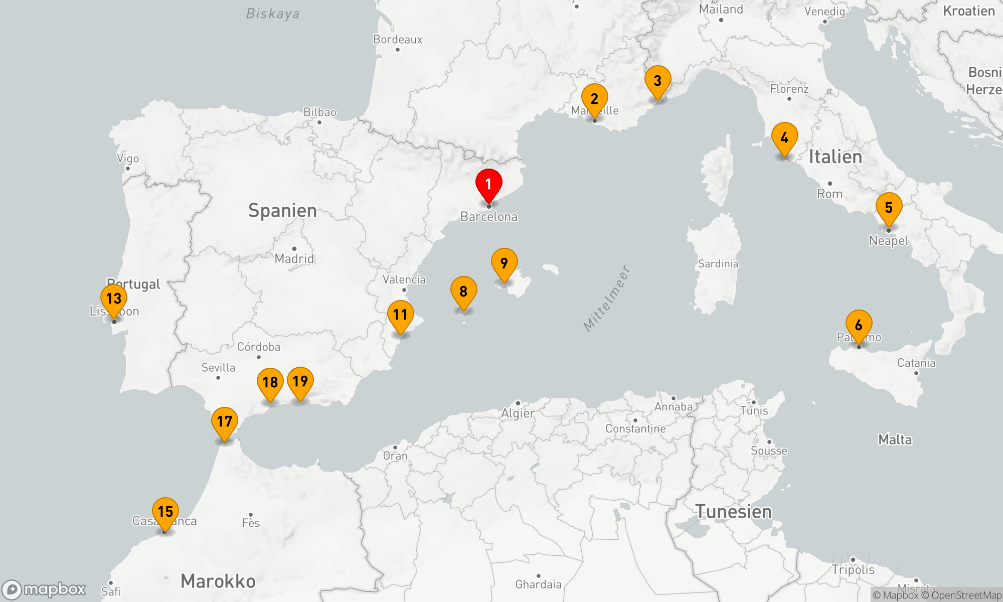 Route 20 Nächte - Mediterrane Entdeckungsreise