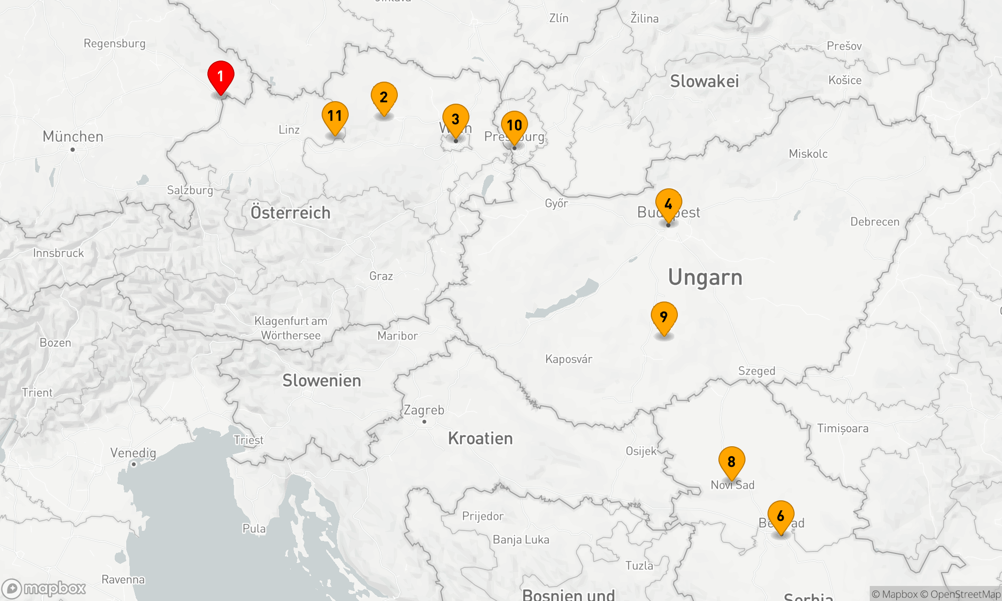 Route 11 Nächte - Flussreise zum Eisernen Tor