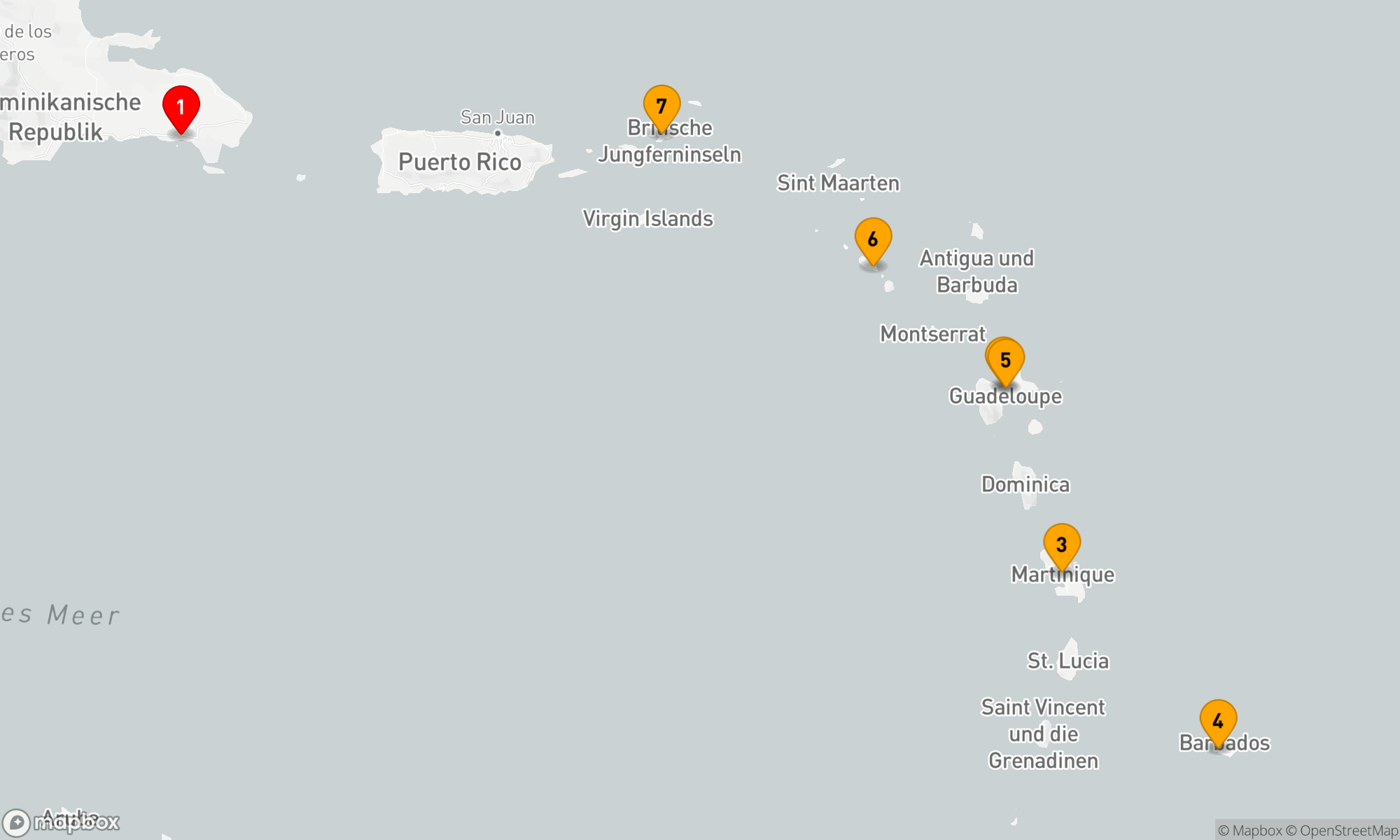 Route 7 Nächte - Karibische Inselzauber-Reise