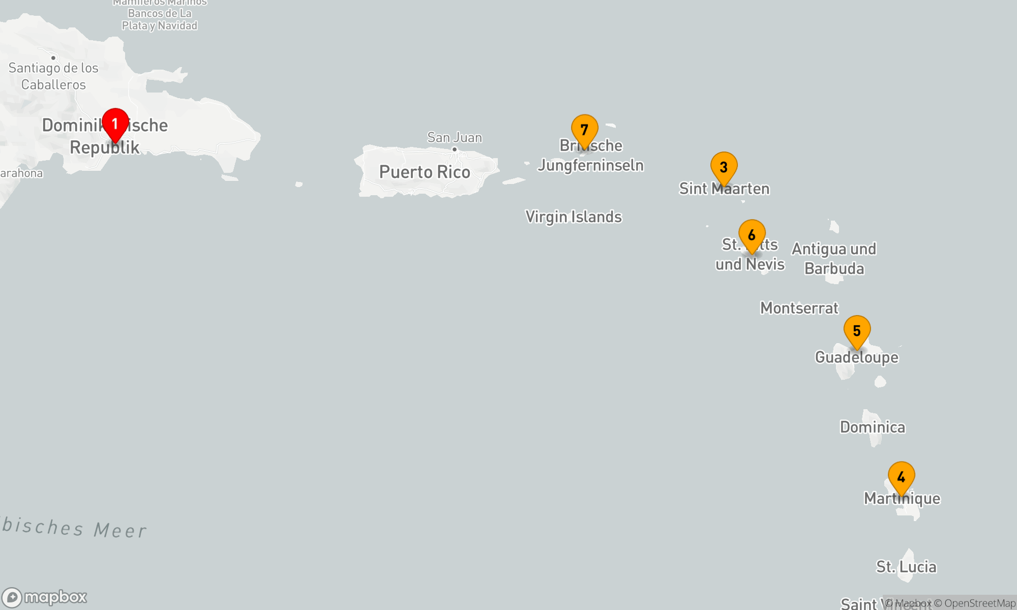 Route 7 Nächte - Karibische Inselzauber-Route