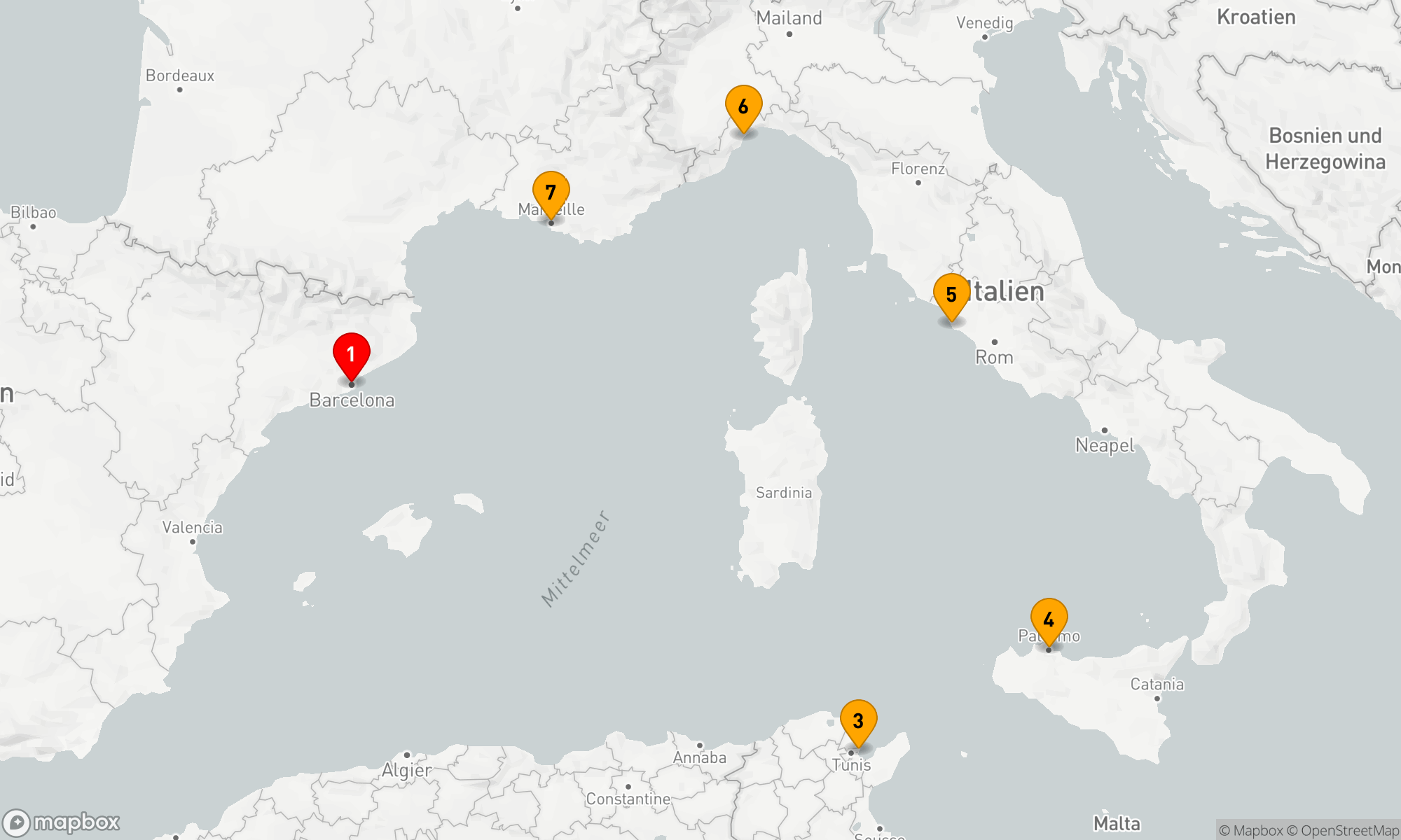 Route 7 Nächte - Mittelmeerträume und Küstenzauber