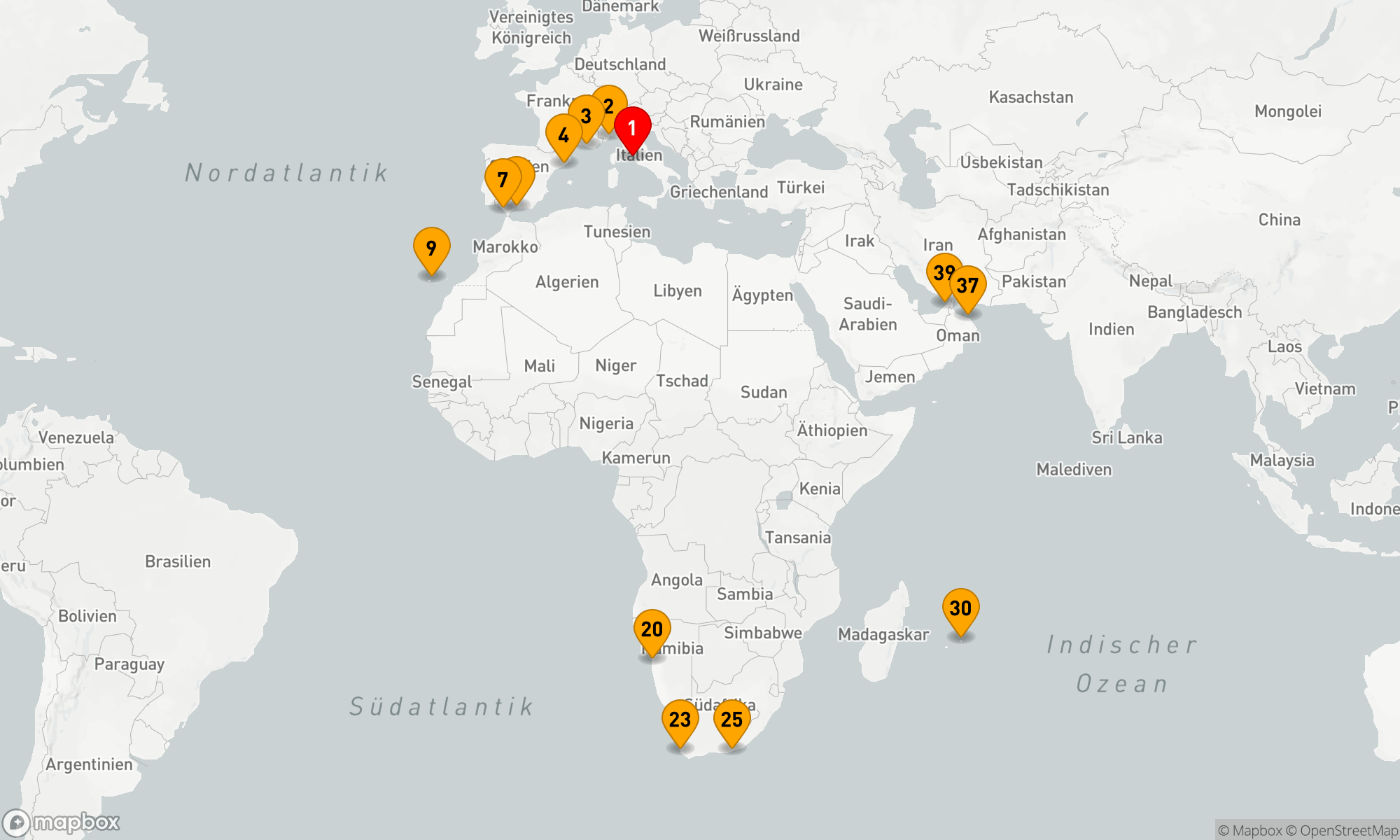 Route 38 Nächte - Von Rom nach Dubai – Entdeckungsreise von Europa bis zur Arabischen Halbinsel
