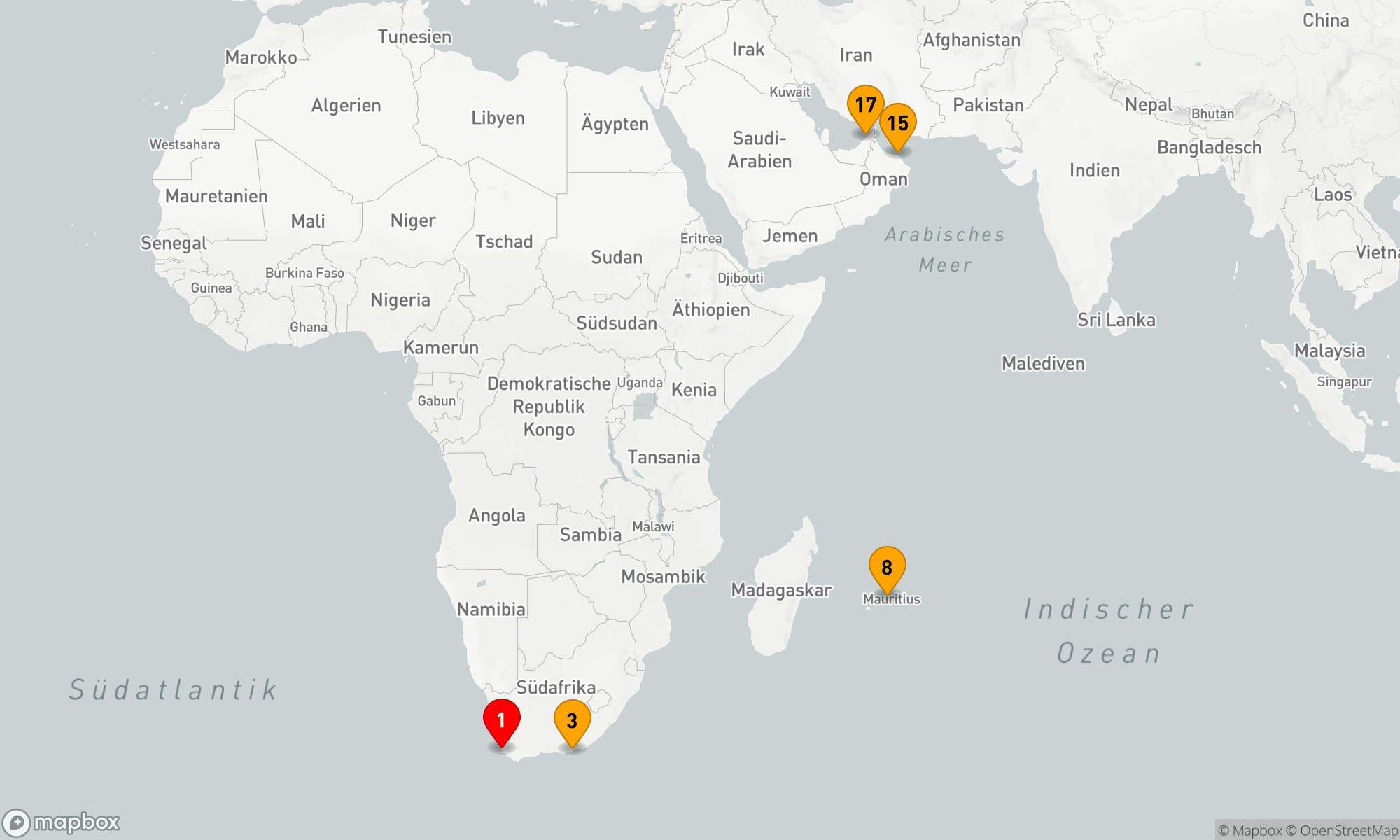 Route 16 Nächte - Von Kapstadt zum Glanz Dubais: Ein Abenteuer auf See