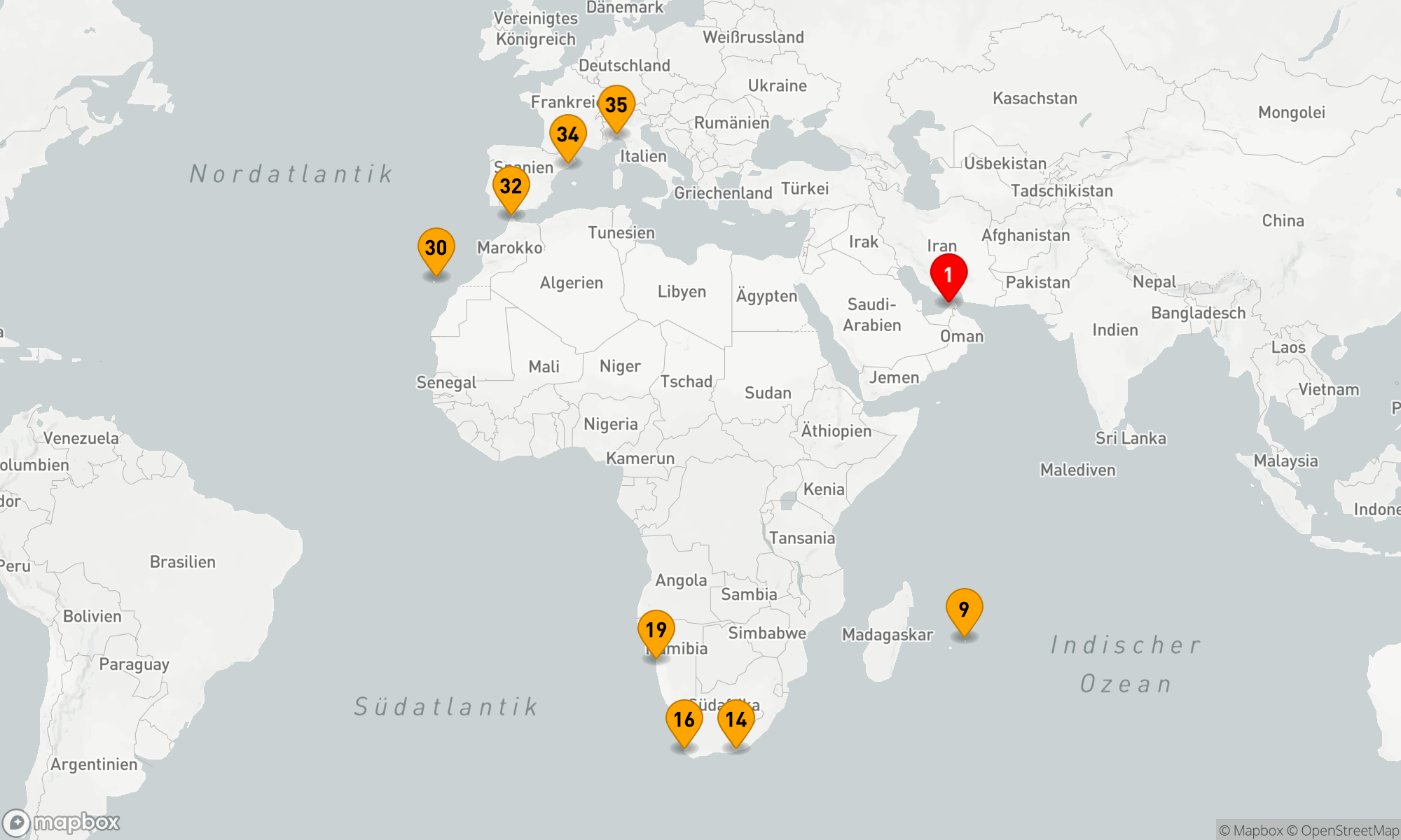 Route 34 Nächte - Von den Wüsten Arabiens zu den Küsten Europas