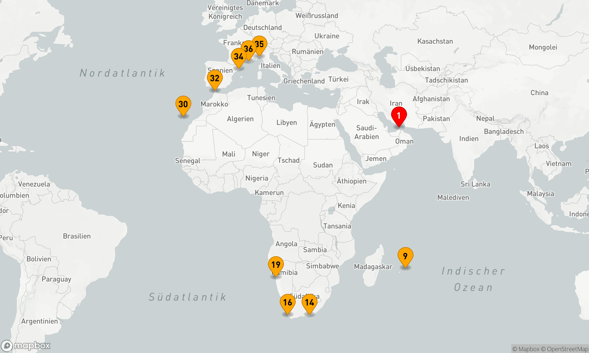 Route 35 Nächte - Kreuzfahrt der Kontinente: Von den Wüsten Arabiens zu den Küsten Europas