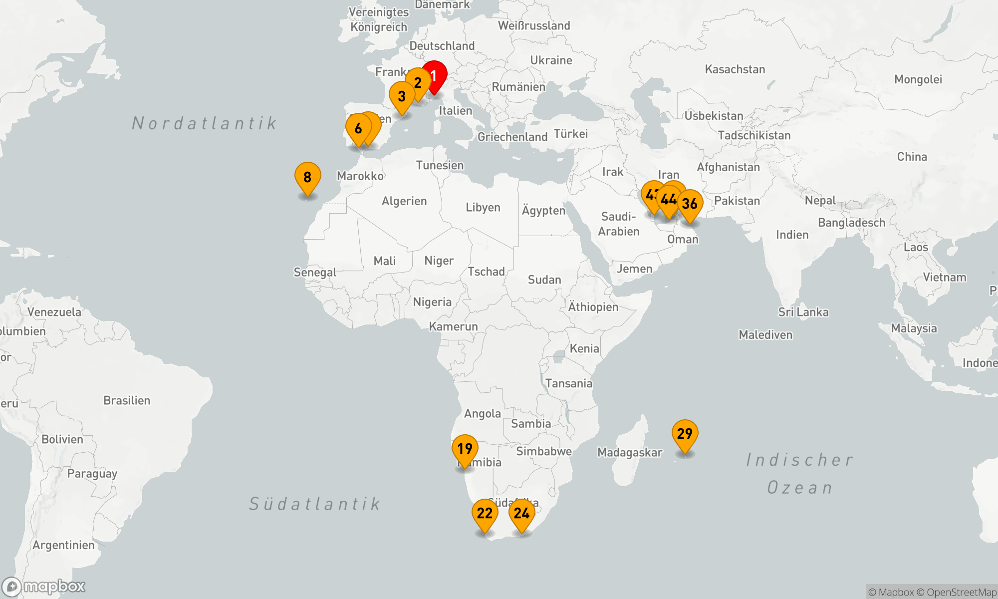 Route 43 Nächte - Kulturelle Entdeckungsreise von Europa nach Arabien