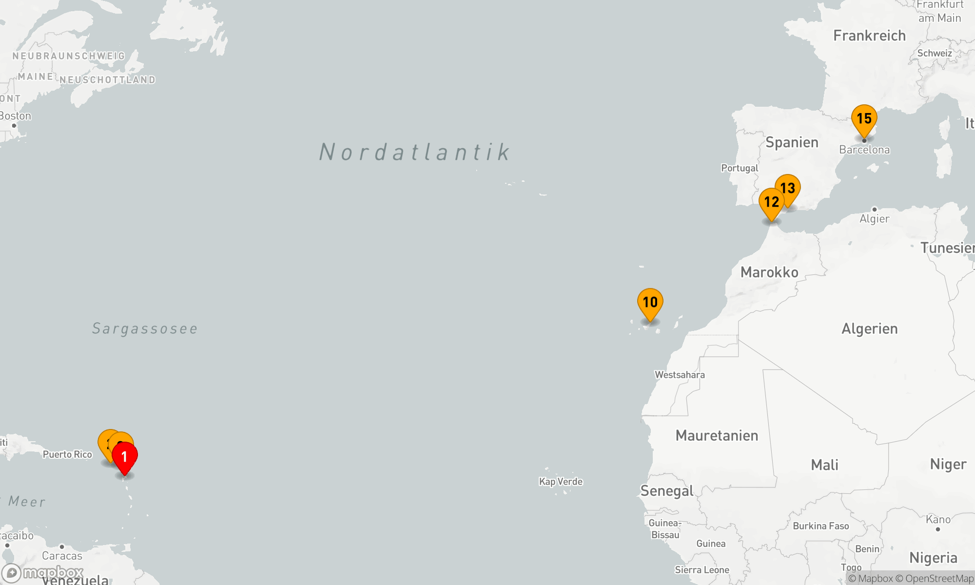 Route 14 Nächte - Karibische Träume und Mediterrane Schätze