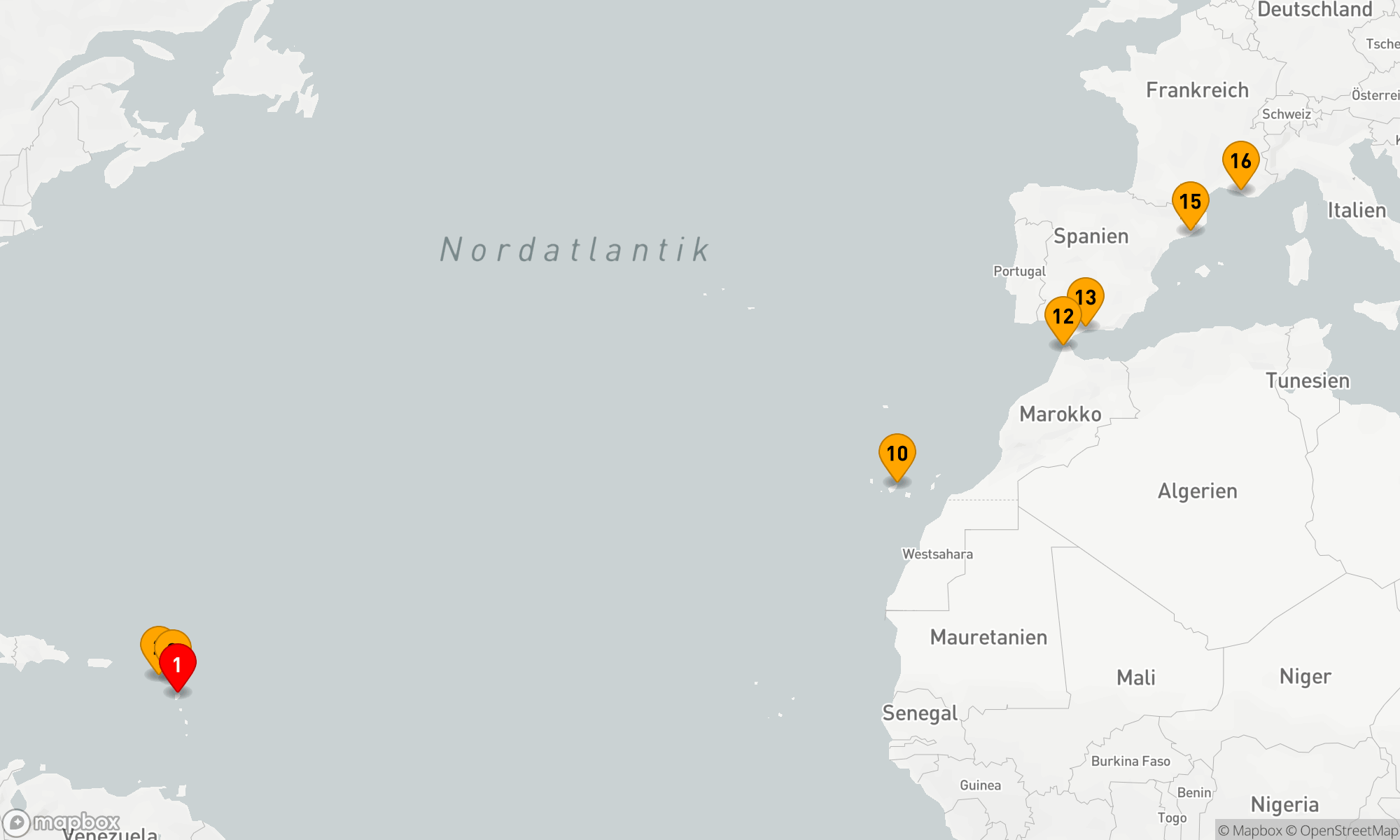 Route 15 Nächte - Karibisch-Mediterrane Entdeckungsreise