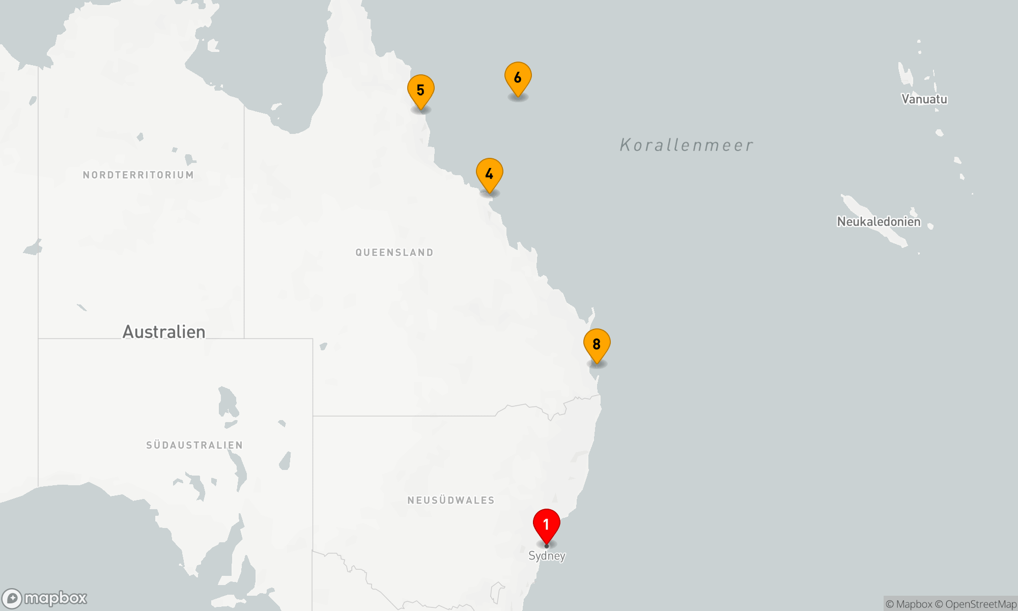 Route 9 Nächte - GREAT BARRIER REEF