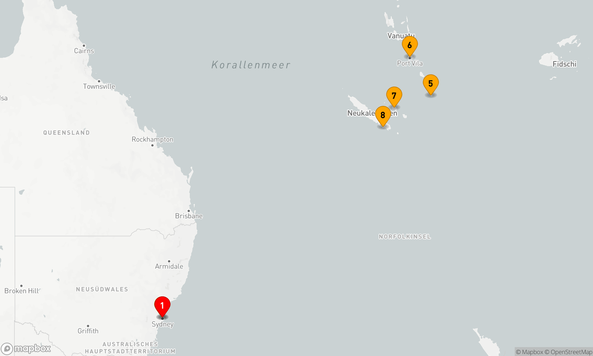Route 10 Nächte - VANUATU & NEUKALEDONIEN