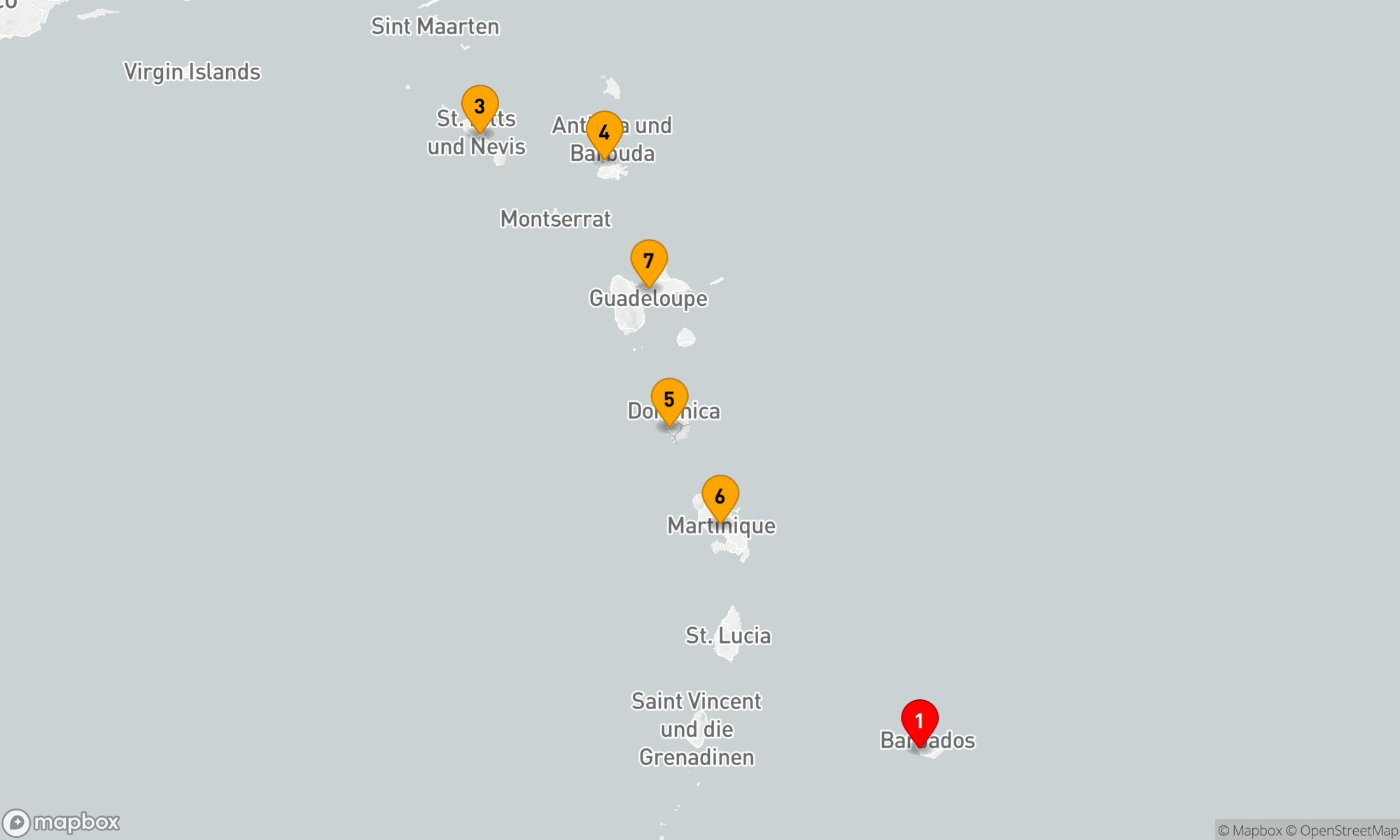 Route 6 Nächte - Karibische Inselträume
