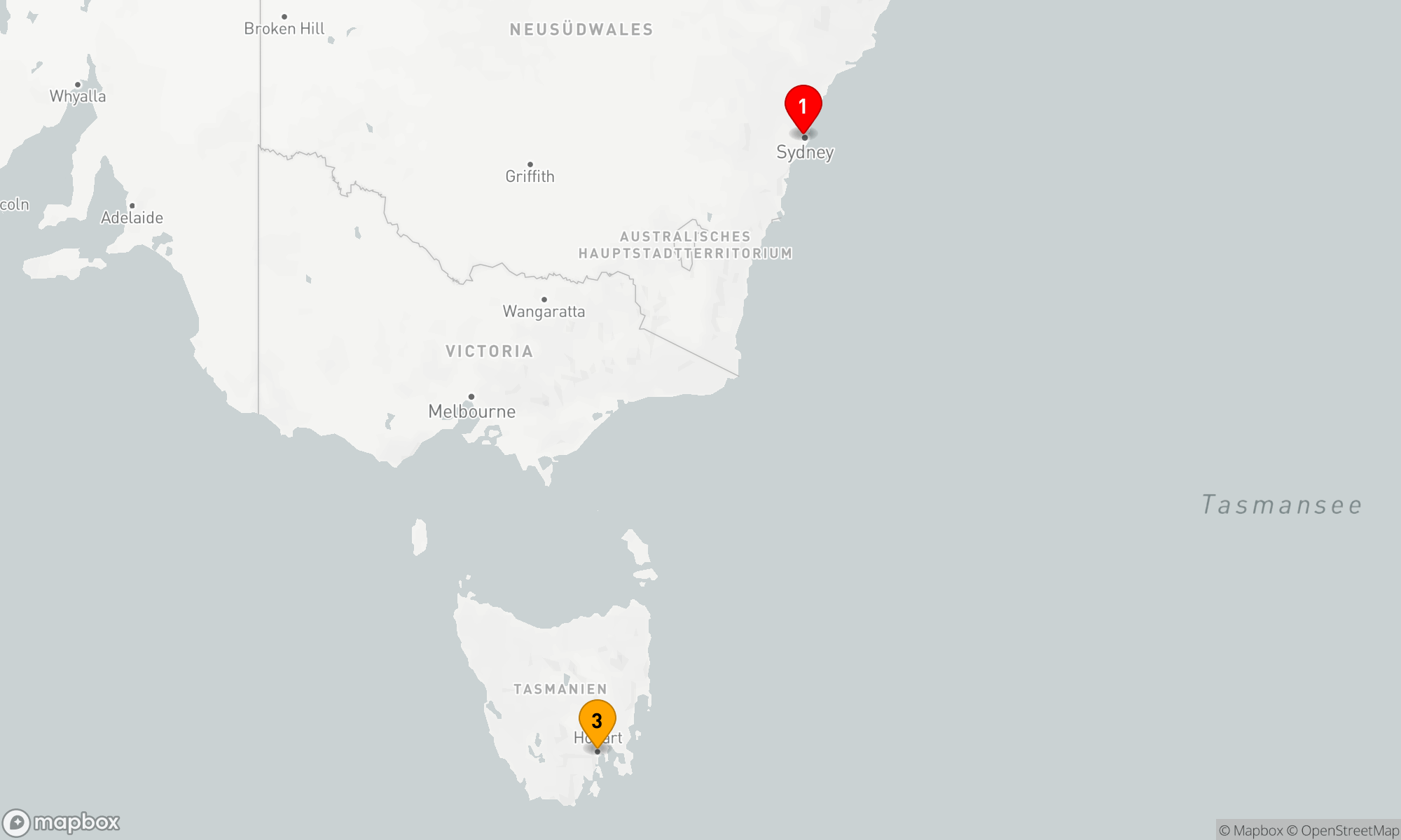 Route 5 Nächte - TASMANIEN