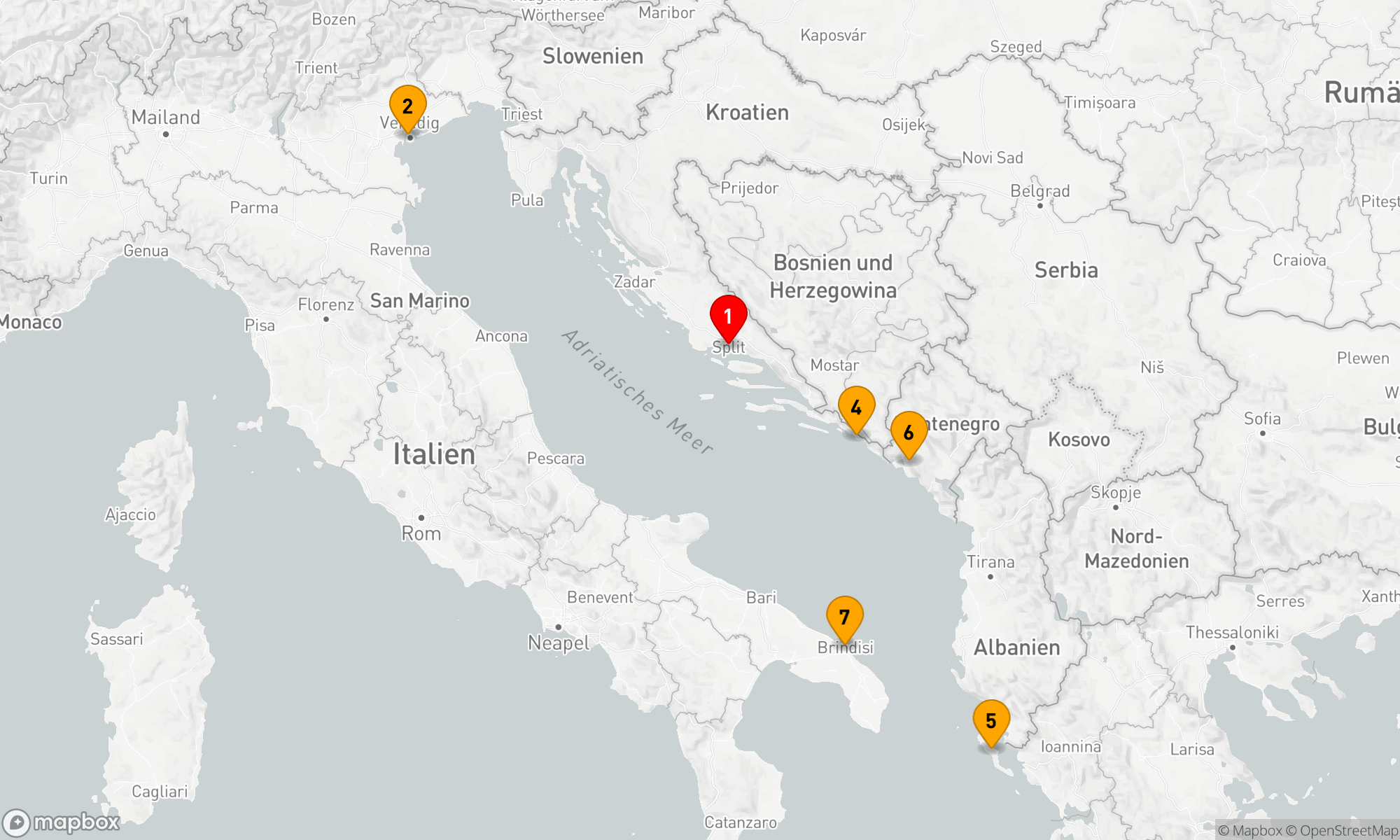 Route 7 Nächte - Adriatische Entdeckungsreise