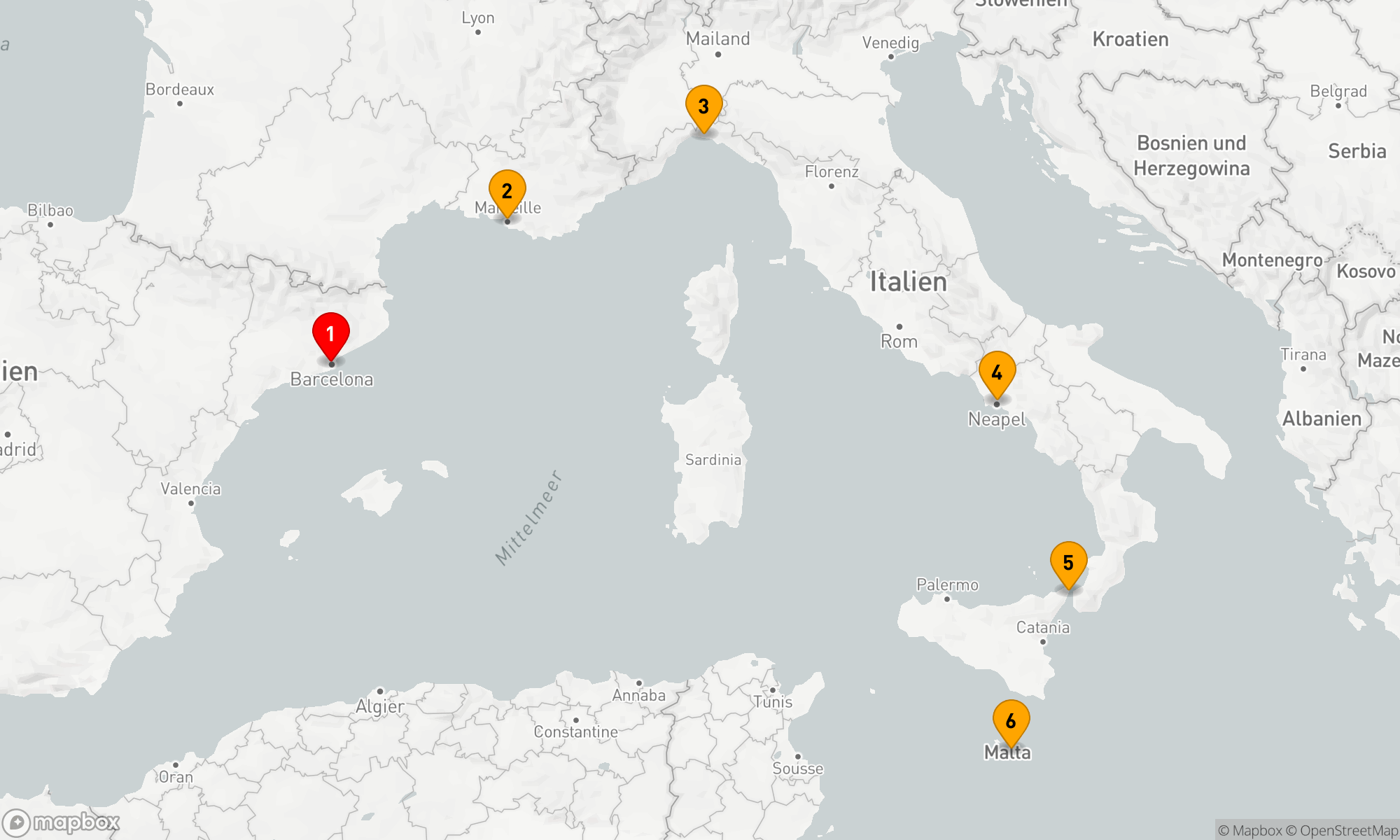 Route 7 Nächte - Mediterrane Entdeckungsreise
