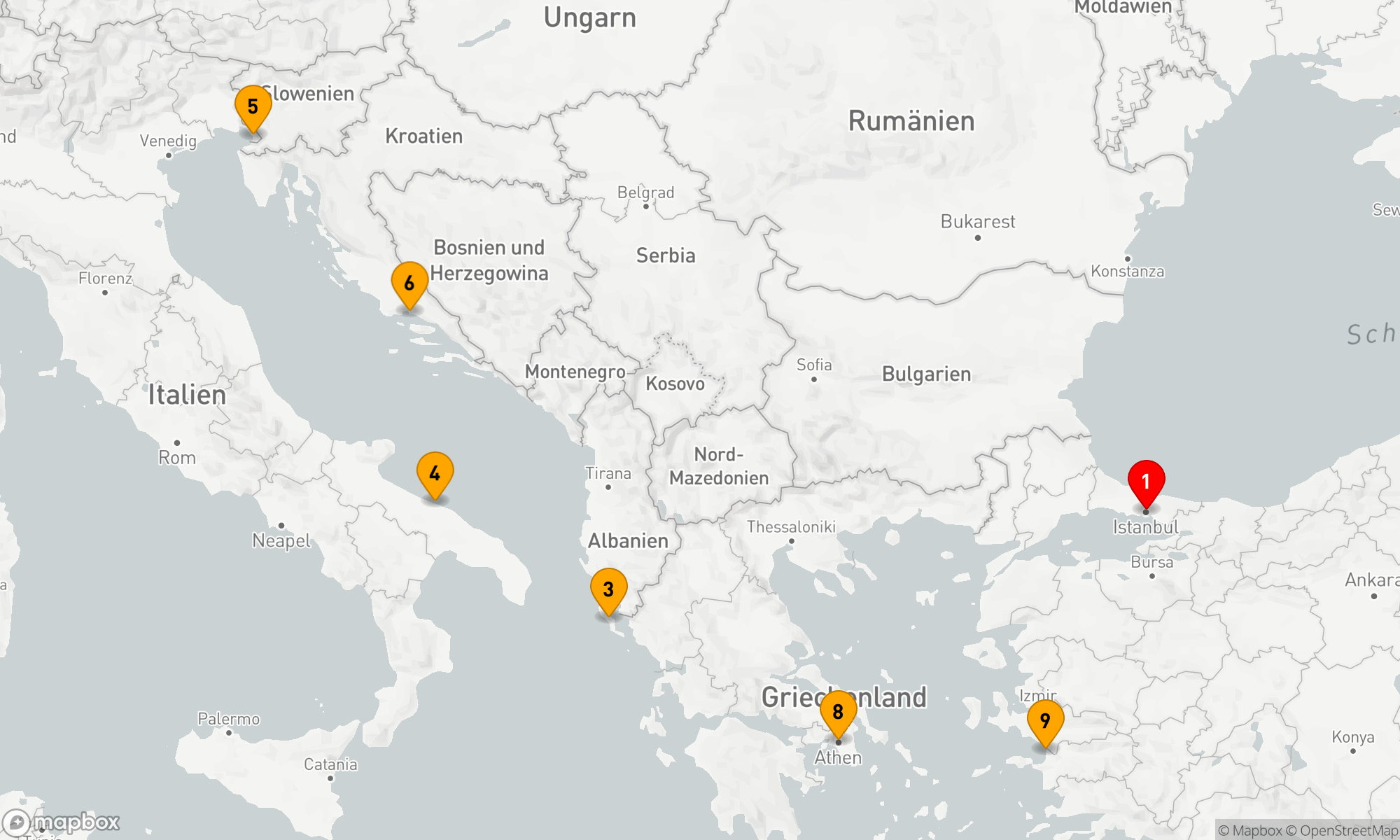 Route 9 Nächte - Ost-Adria Entdeckerreise