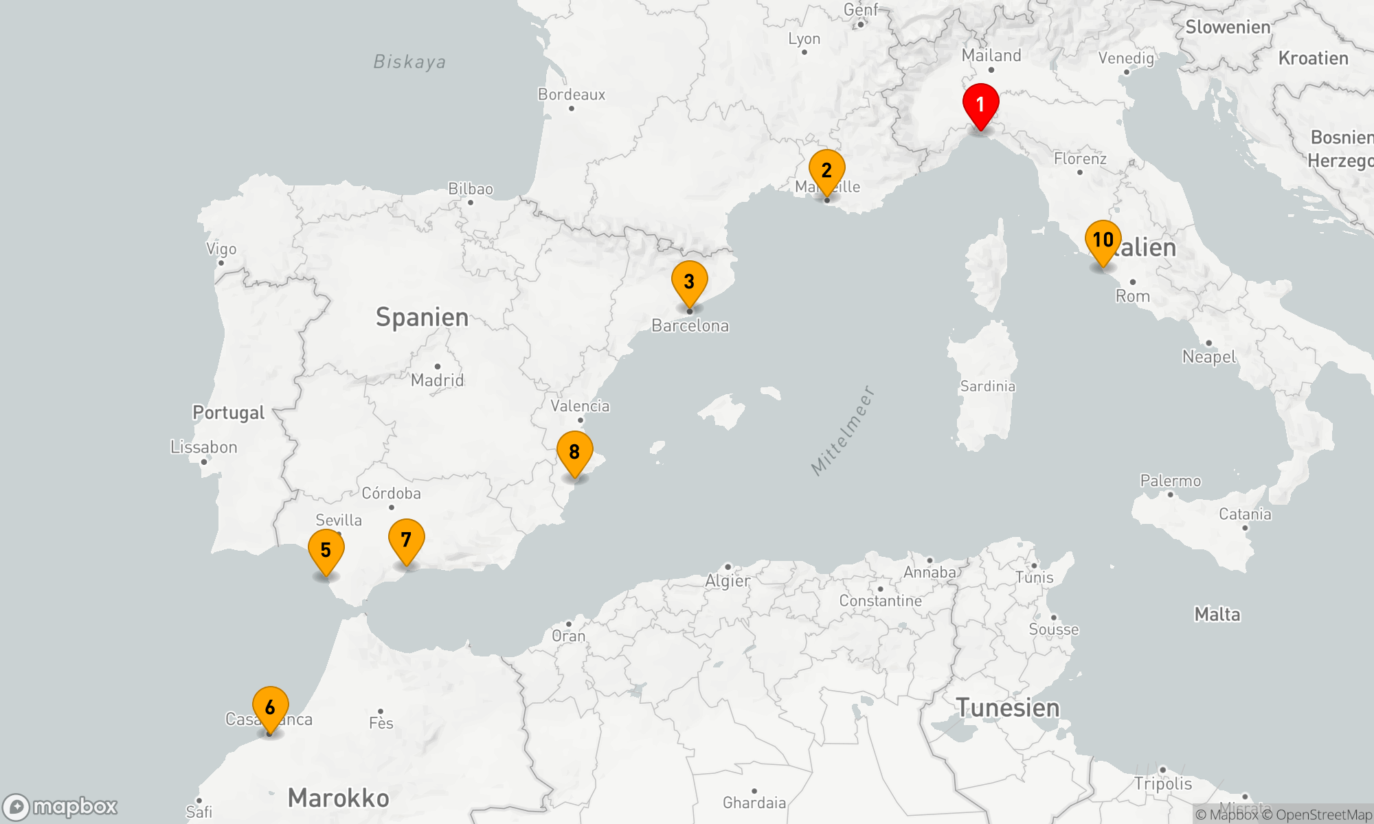 Route 10 Nächte - Mediterrane Mosaikreise