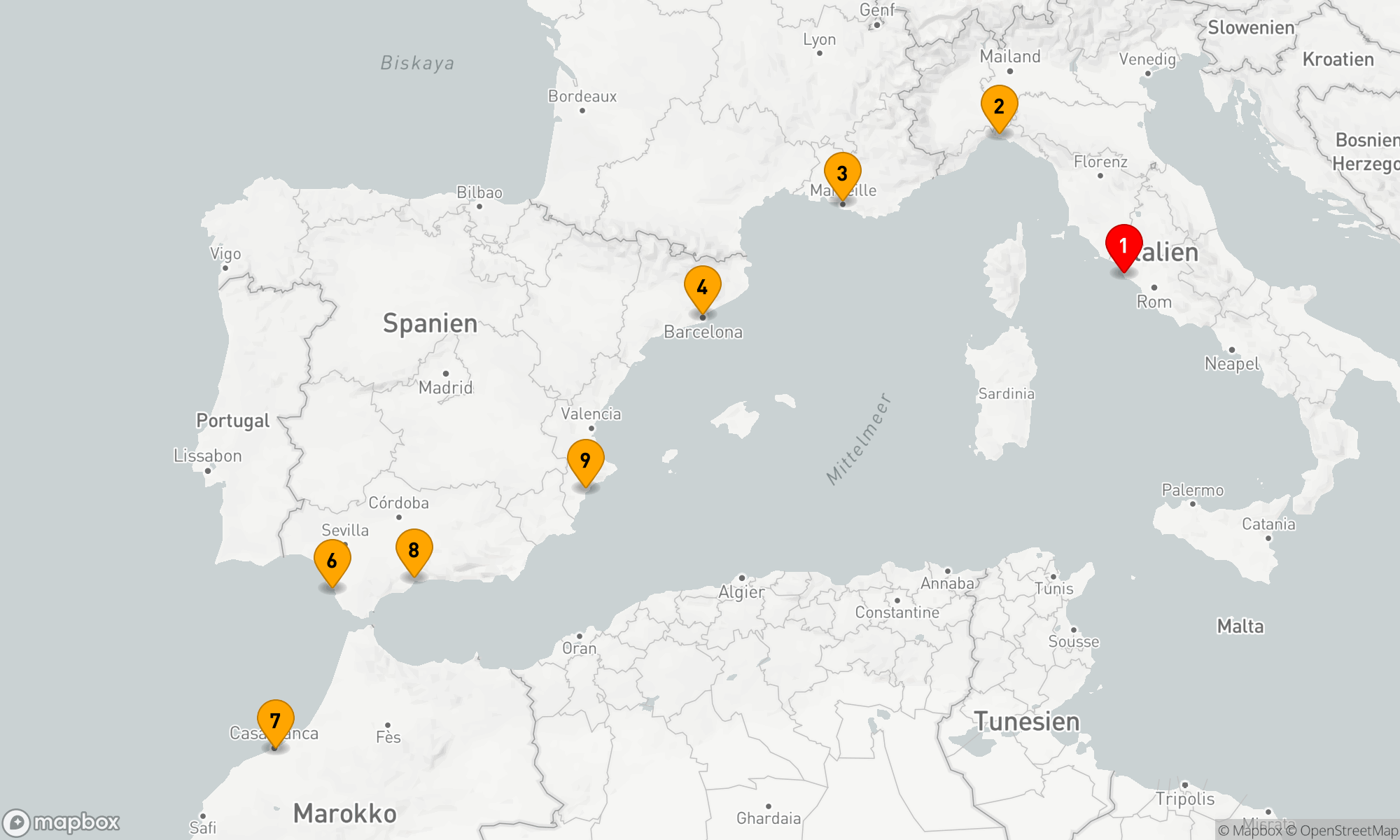 Route 10 Nächte - Mediterrane Entdeckungsreise