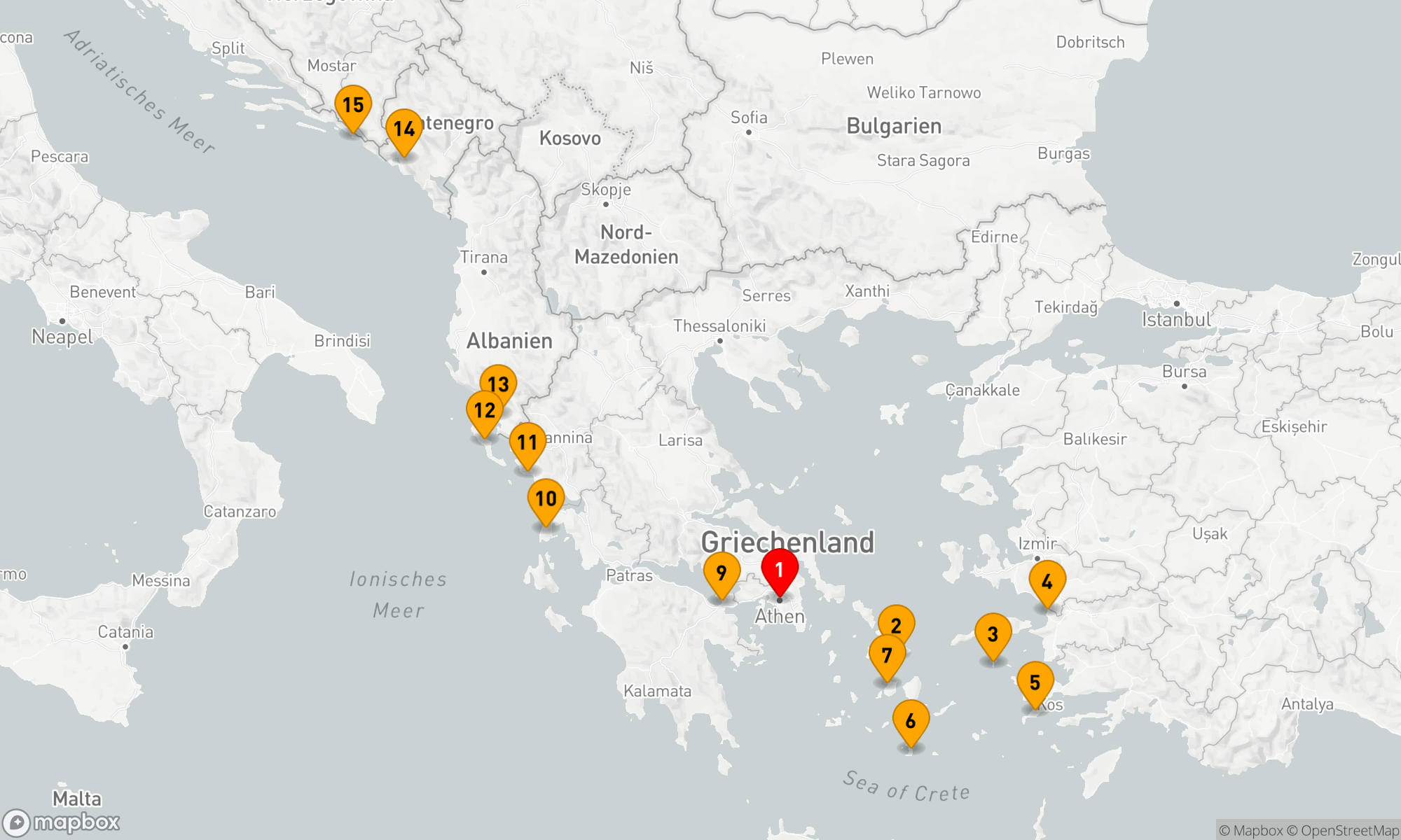 Route 14 Nächte - Entdecken Sie das östliche Mittelmeer