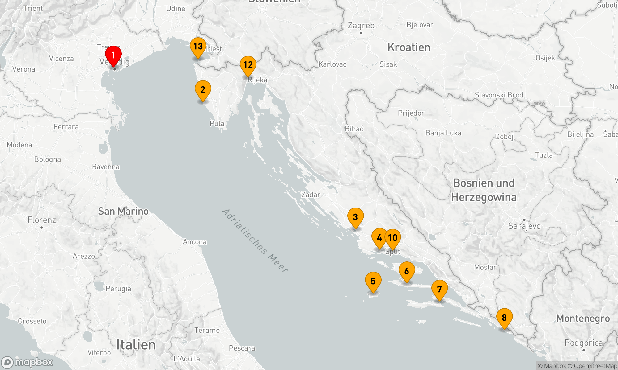Route 14 Nächte - Entdecken Sie das Beste an der kroatischen Küste