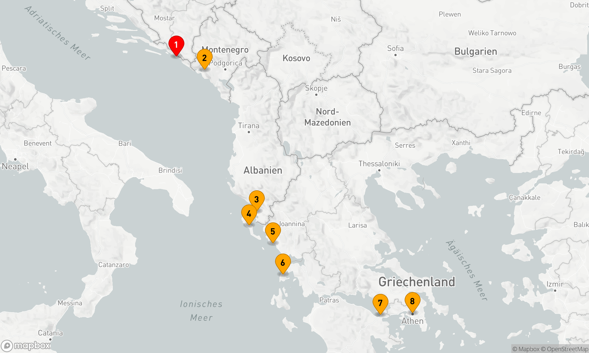 Route 7 Nächte - Mittelmeerzauber