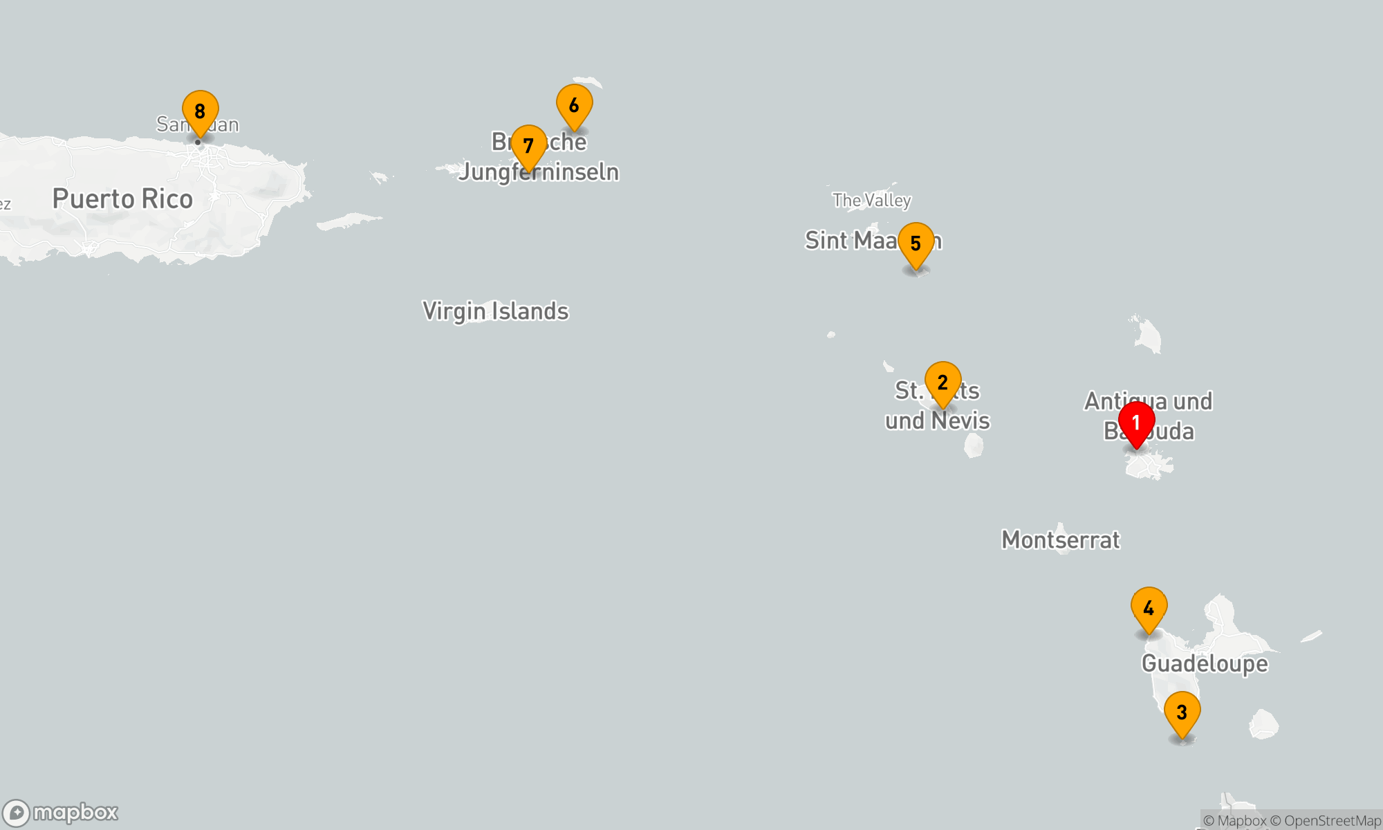 Route 7 Nächte - Karibik Yachting Entdeckung