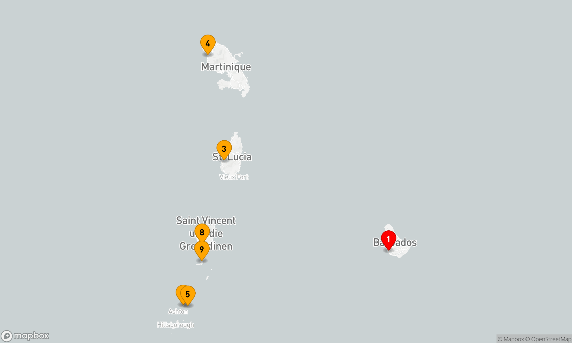 Route 9 Nächte - Tropischer Rückzugsort: Hin- und Rückfahrt Bridgetown