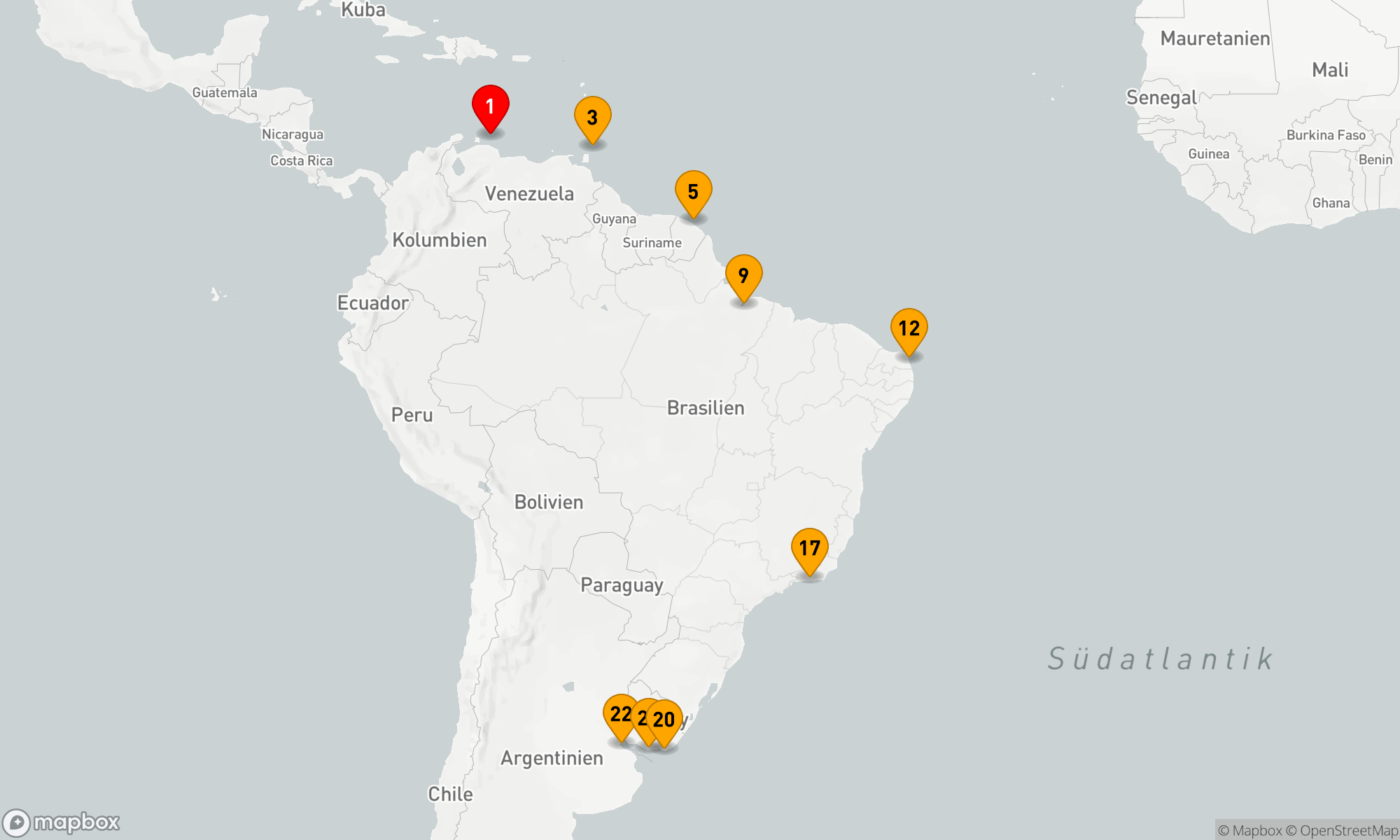 Route 21 Nächte - Karibische Inseln und Brasilien: Inselträume,  Amazonas-Magie und Lebenslust (INS2720)